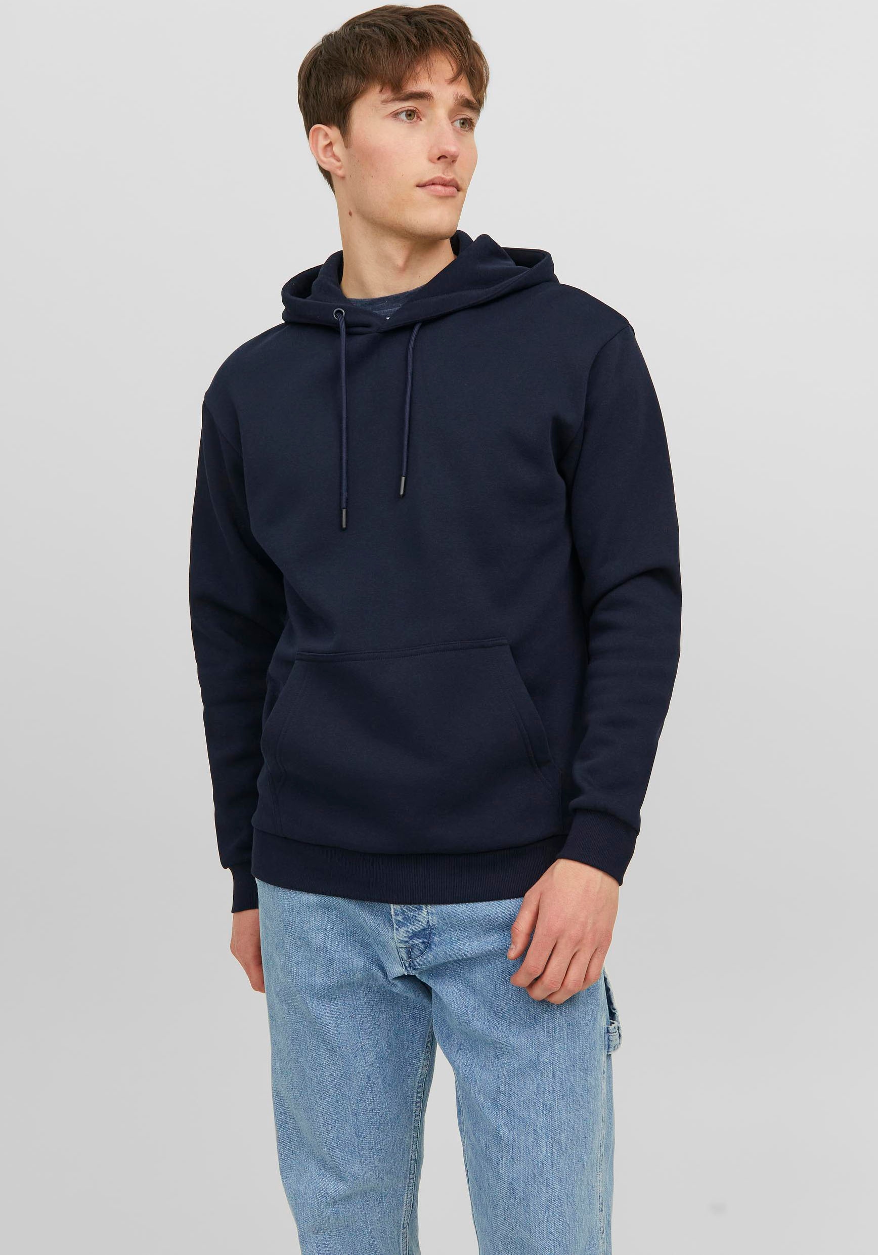 Jack & Jones Kapuzensweatshirt "JJEBRADLEY SWEAT HOOD NOOS", mit Känguru Tasche