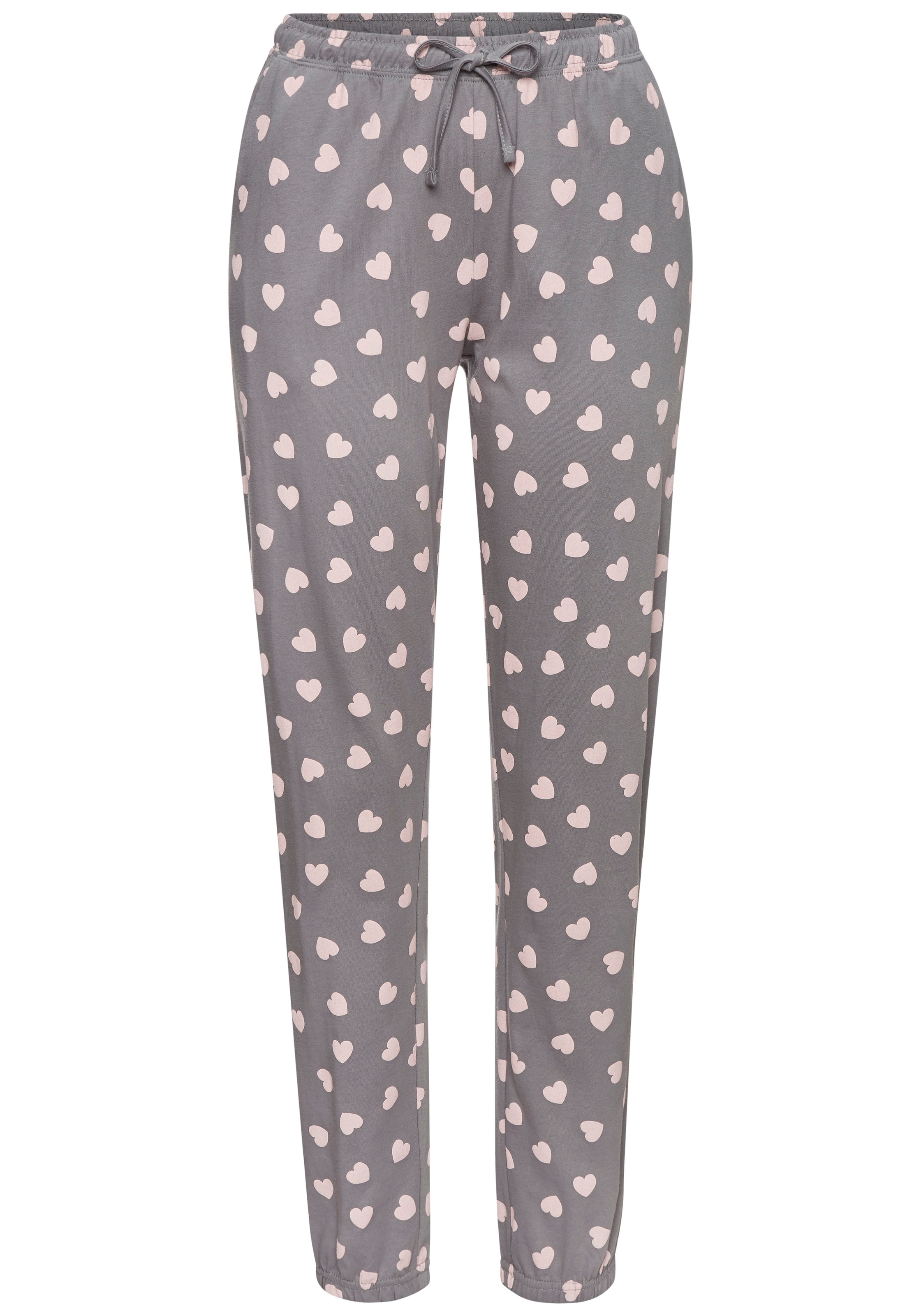Vivance Dreams Pyjama, (Spar-Set, 4 tlg.), mit süßem Herzmuster