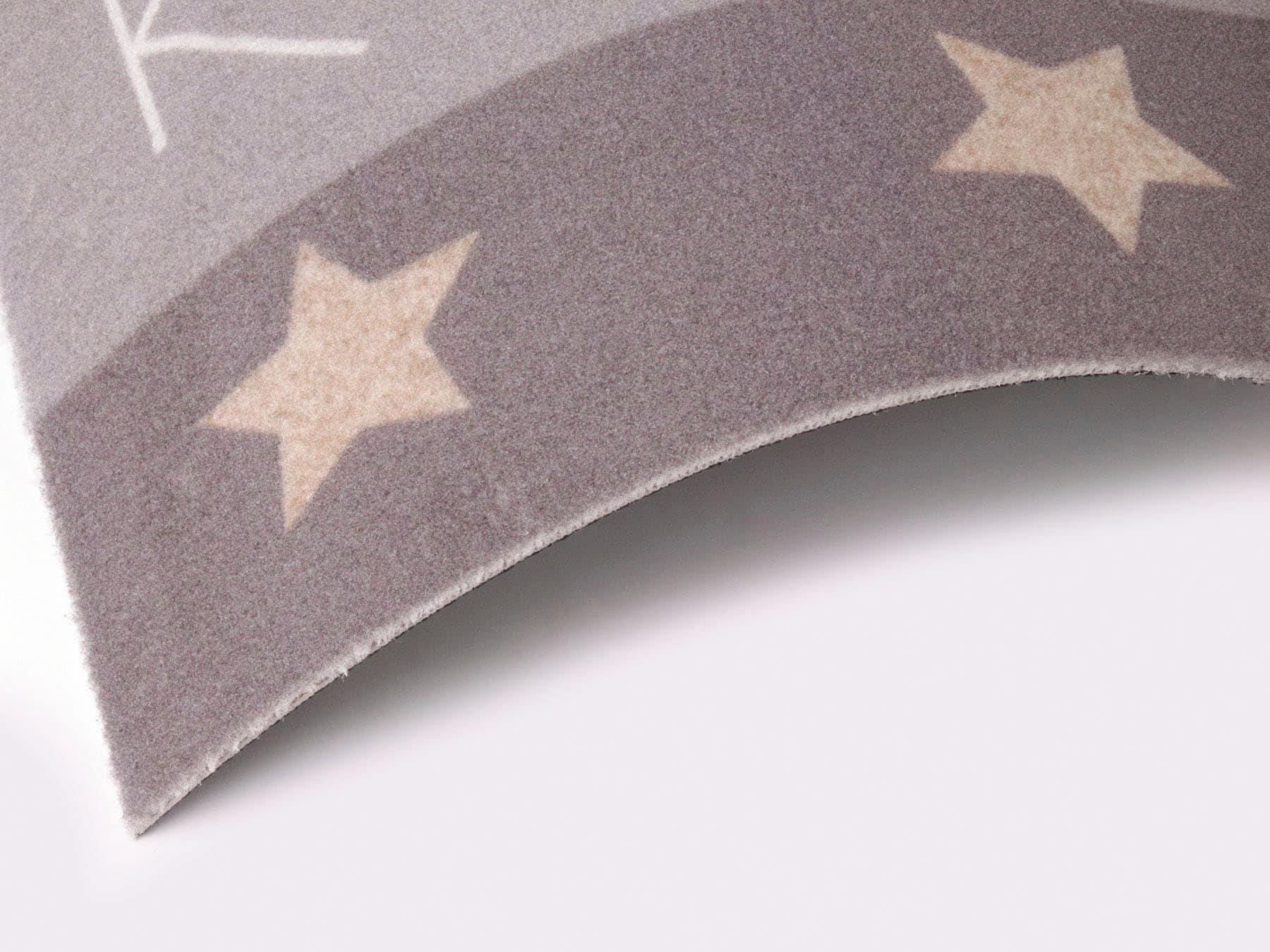 Primaflor-Ideen in Textil Küchenläufer »KITCHEN STAR«, rechteckig, 5 mm Höhe, mit Schriftzug & Motiv Sterne, rutschhemmend, waschbar, Küche