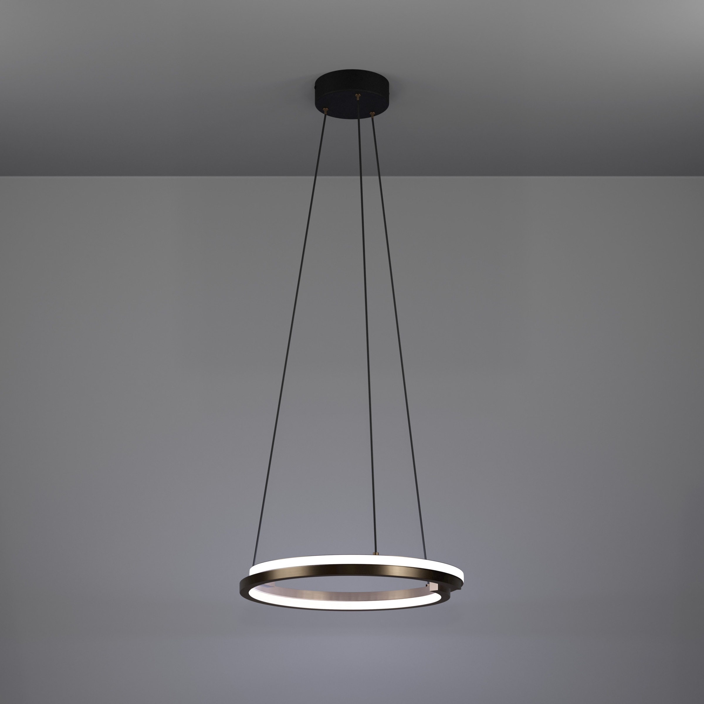 EGLO Hängeleuchte "MEZZOMONTE Pendellampe - Alu, Stahl - LED;LED - 1X20W;1X20W - IP20", bronze, schwarz, 2, Ø 48cm H: 110cm, 1 Stk., Leuchten, Hängelampe, Deckenlampe, Wohnzimmer, Esszimmer, H110 x Ø48 cm, Hängeleuchte 3