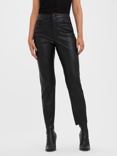 Vero Moda Lederimitathose »VMBRENDA HR STRAIGHT PL ANK PANT NOOS« online  kaufen | BAUR