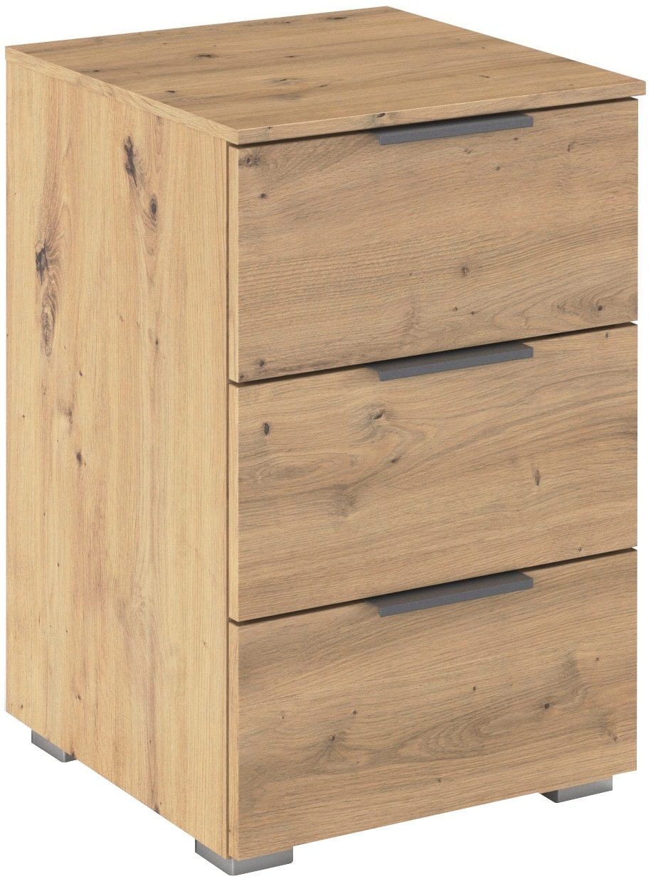 OTTO home "Nachttisch Nachtkonsole AGORDO in Dekor- oder Hochglanzfront" in zwei Griff-Farben, Breite 40 cm, mit 3 geräumigen Schubladen für viel Stauraum MADE IN GERMANY