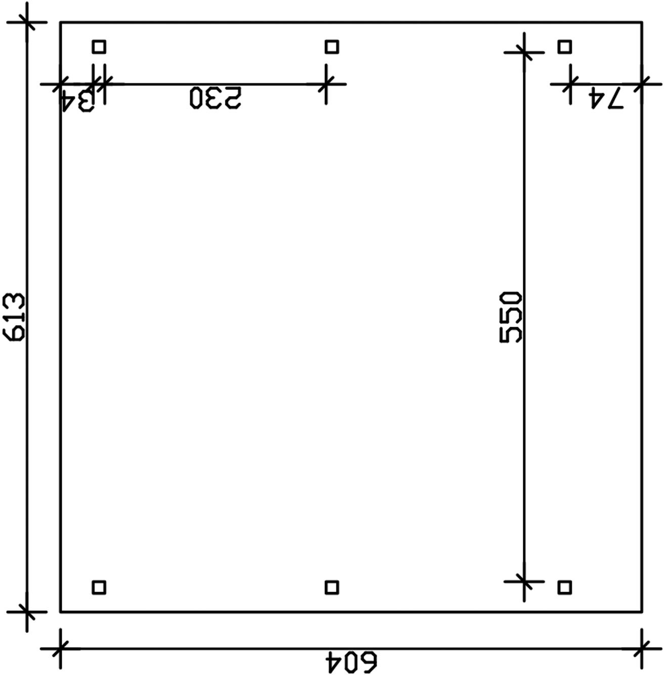 Skanholz Doppelcarport »Emsland«, Holz, 550 cm, Anthrazit