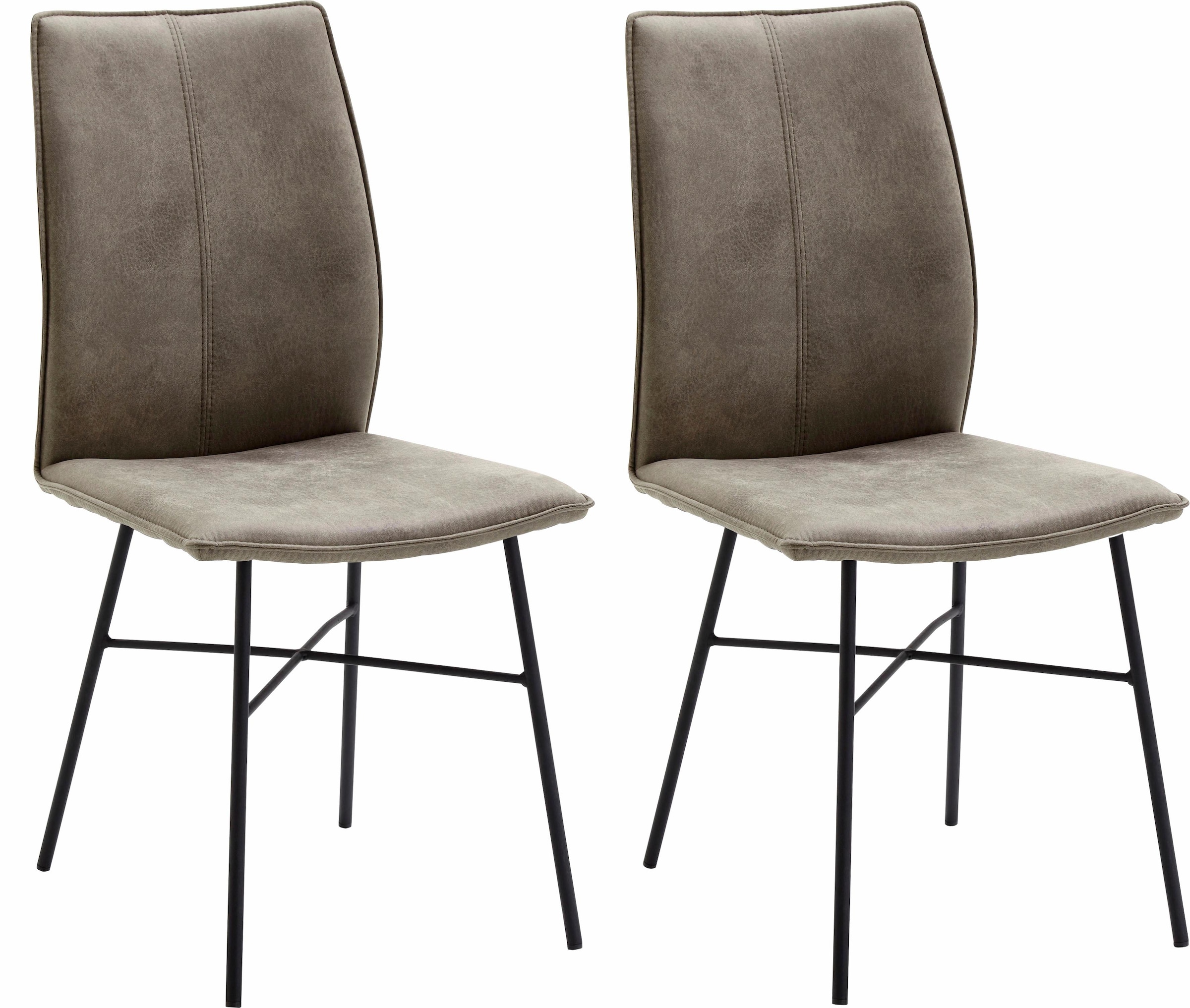 NIEHOFF SITZMÖBEL 4-Fußstuhl "Capri" (Set) 2 Stk.Bezug in Microfaser oder L günstig online kaufen