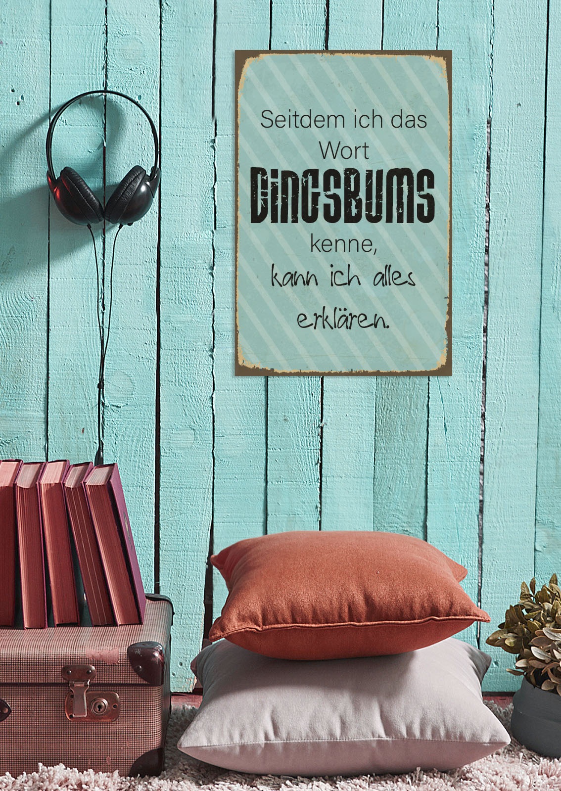 queence Metallbild "Dingsbums", Sprüche-Schriftzug-Sprüche-Sprüche & Texte, günstig online kaufen