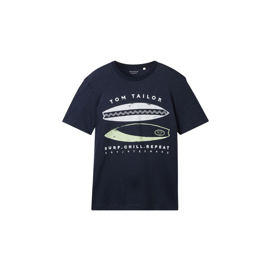 TOM TAILOR T-Shirt, mit coolem Frontprint