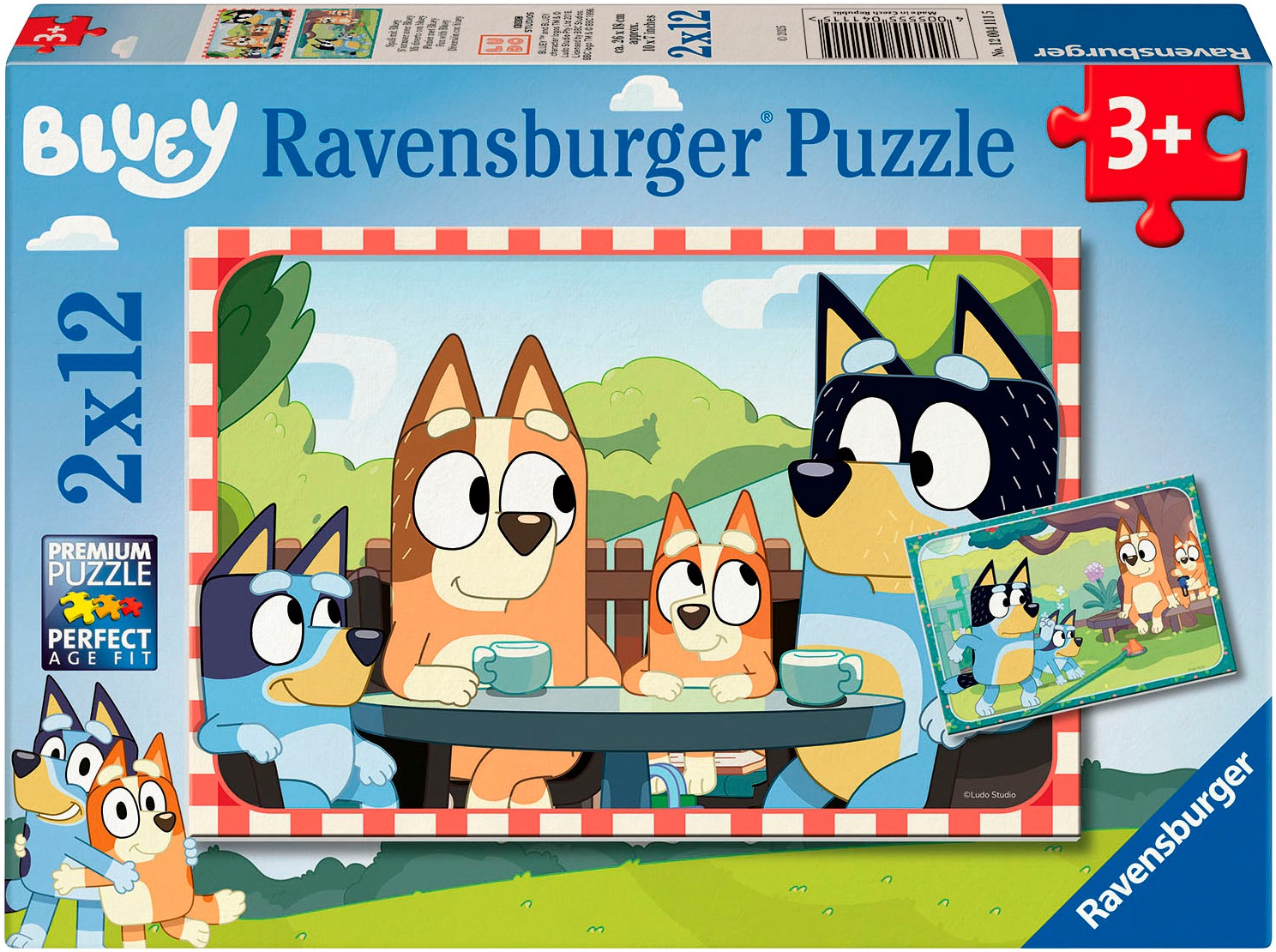 RAVENSBURGER Kinder Puzzle "Bluey, Familienzeit", bunt, Pappe, B:26cm H:18cm, Puzzles, Made in Europe