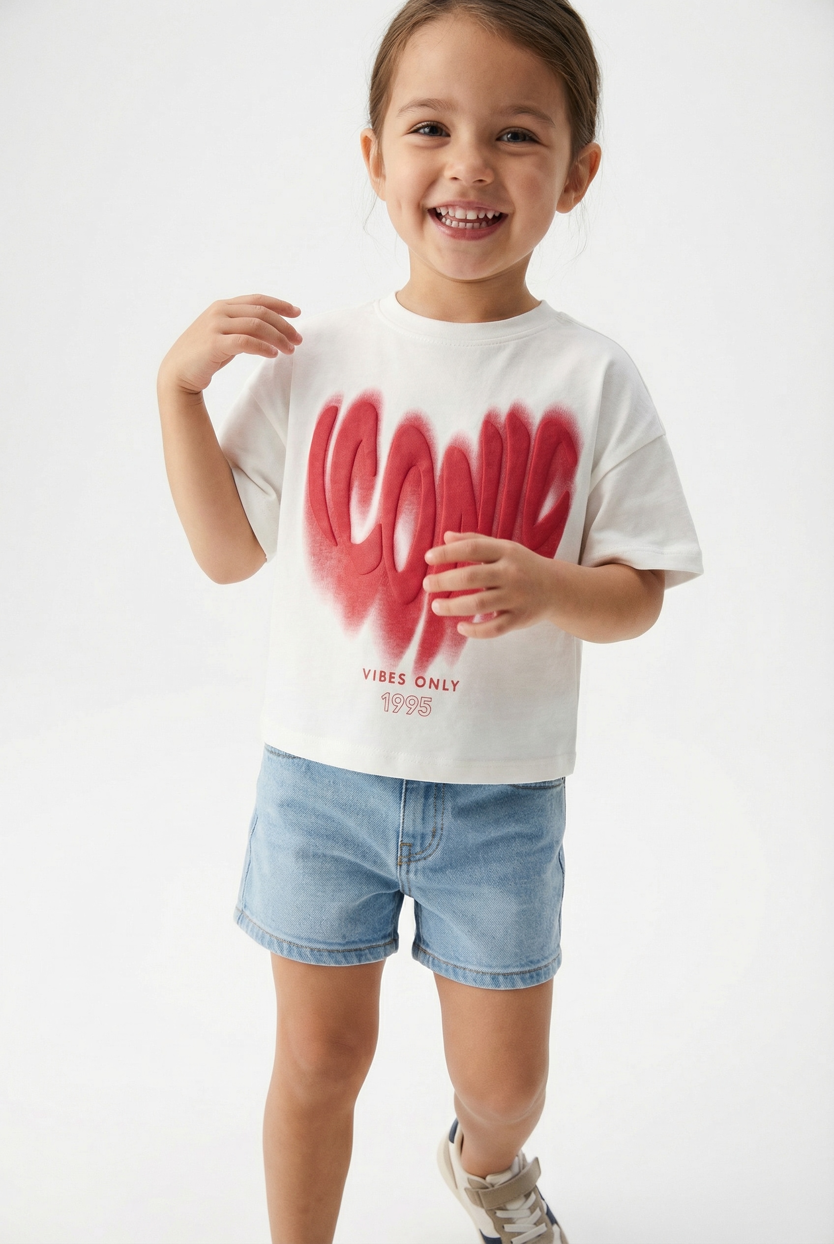 KIDS ONLY T-Shirt »KOGPHINE LIFE SS SHORT PRINT TEE ZA JRS« Baumwolle, relaxed fit