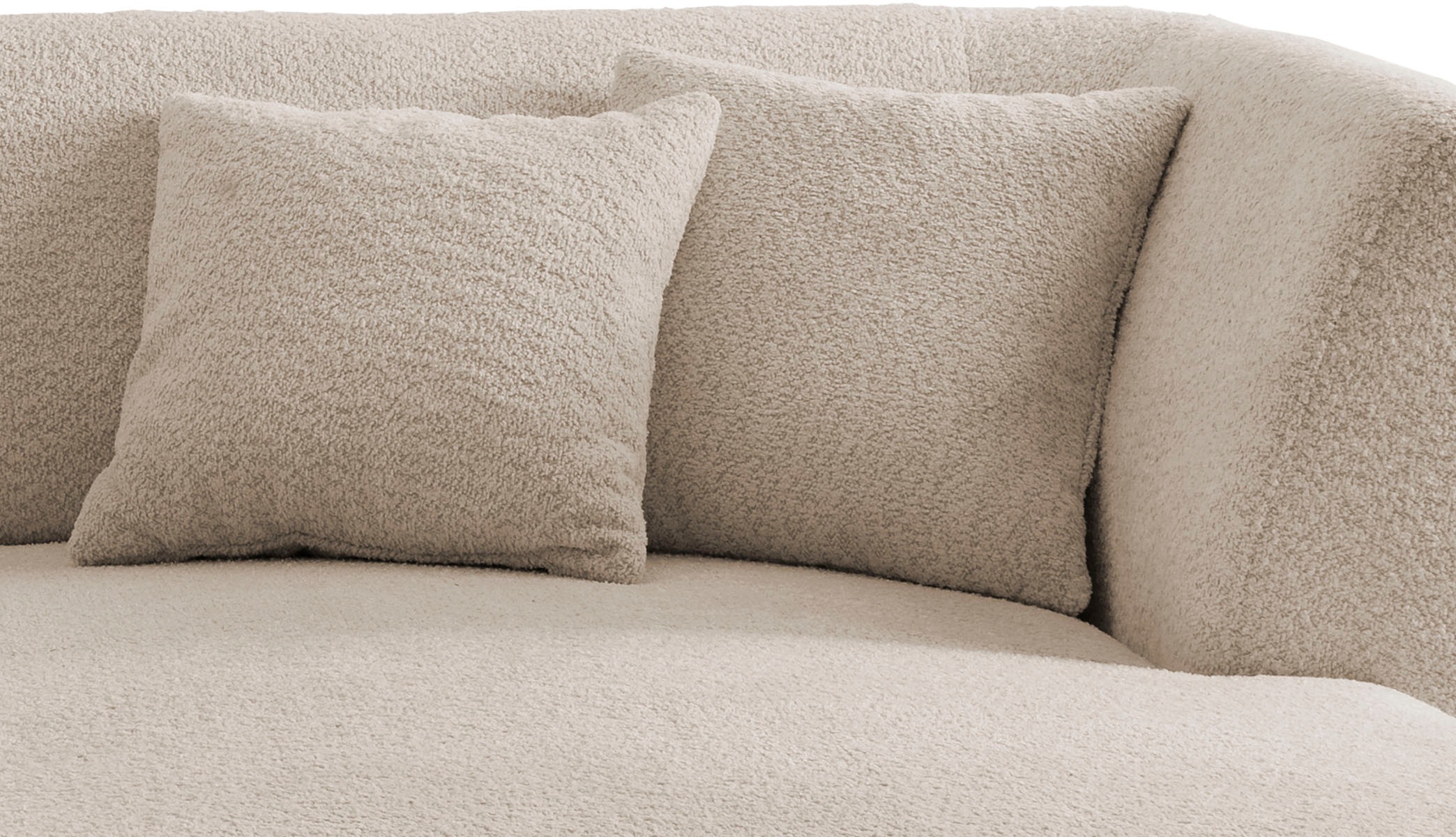 INOSIGN Ecksofa »Colori L-Form«, Holzfußfarbe wählbar, inkl. 4x Zierkissen