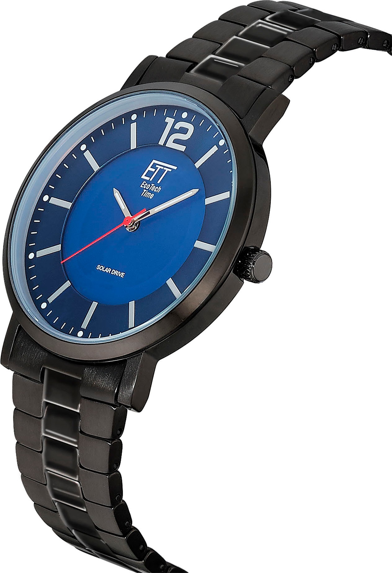ETT Solaruhr Armbanduhr, Damenuhr, Herrenuhr, Partneruhr, Edelstahlarmband