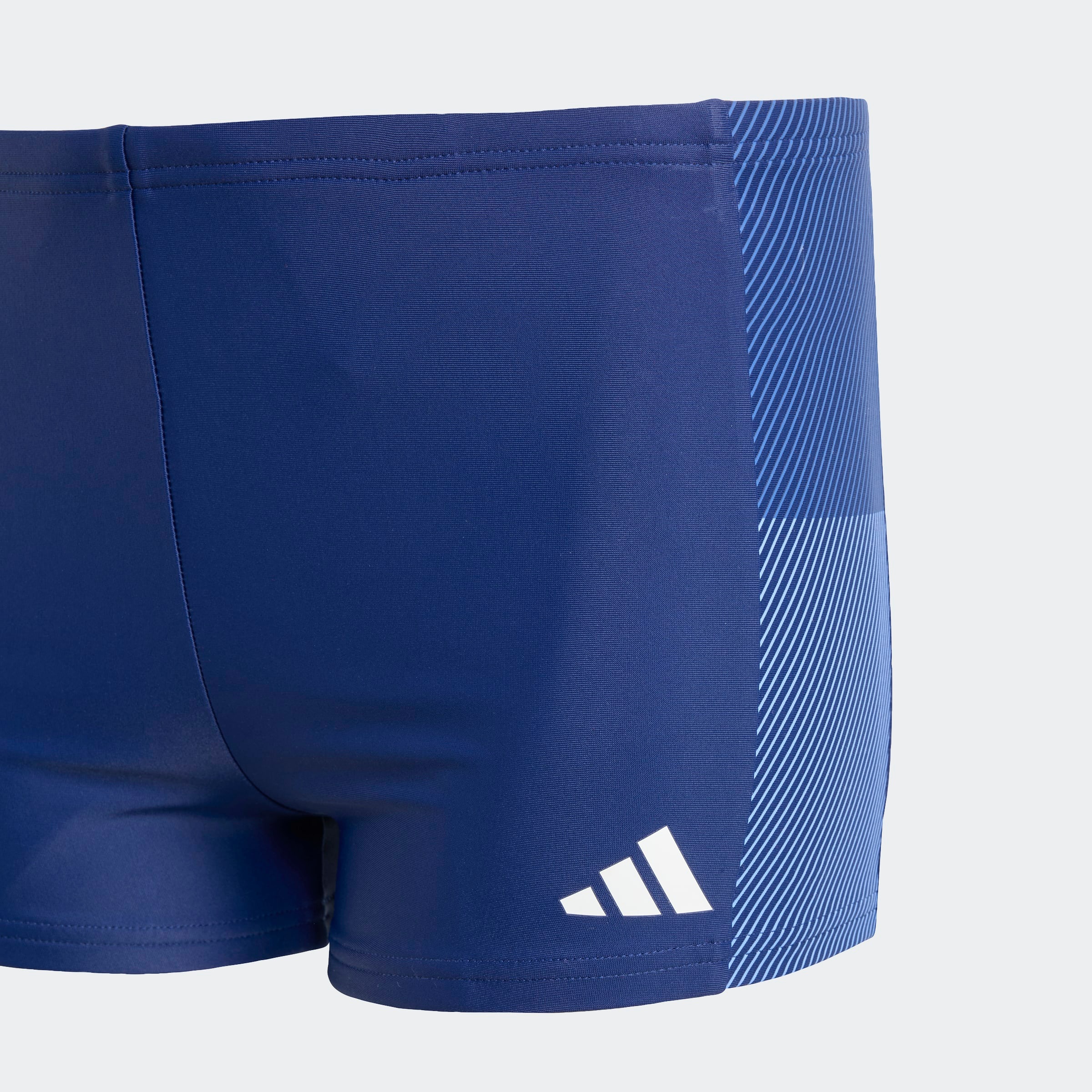 Badehose ADIDAS PERFORMANCE "COLORBLOCK 3-STREIFEN KIDS BOXER", Jungen, Gr. 128, N-Gr, dunkelblau, Obermaterial: 78% Polyamid, 22% Elasthan, Badehosen Badehose 2