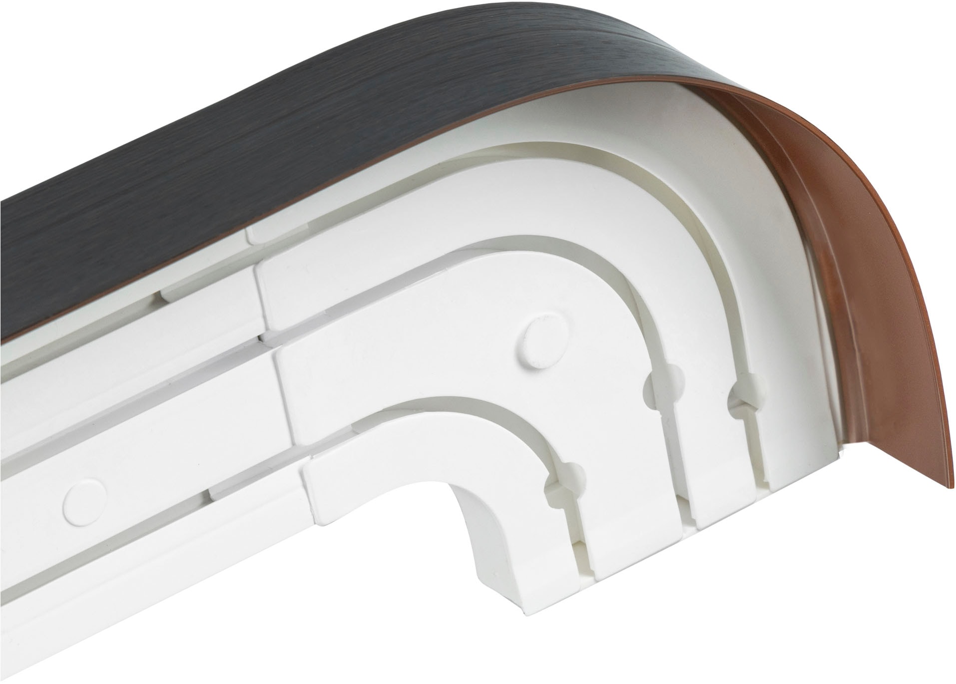 SN DECO GROUP Gardinenschiene »SH3«, 3 läufig-läufig, Fixmaß, mit Blende 5 cm