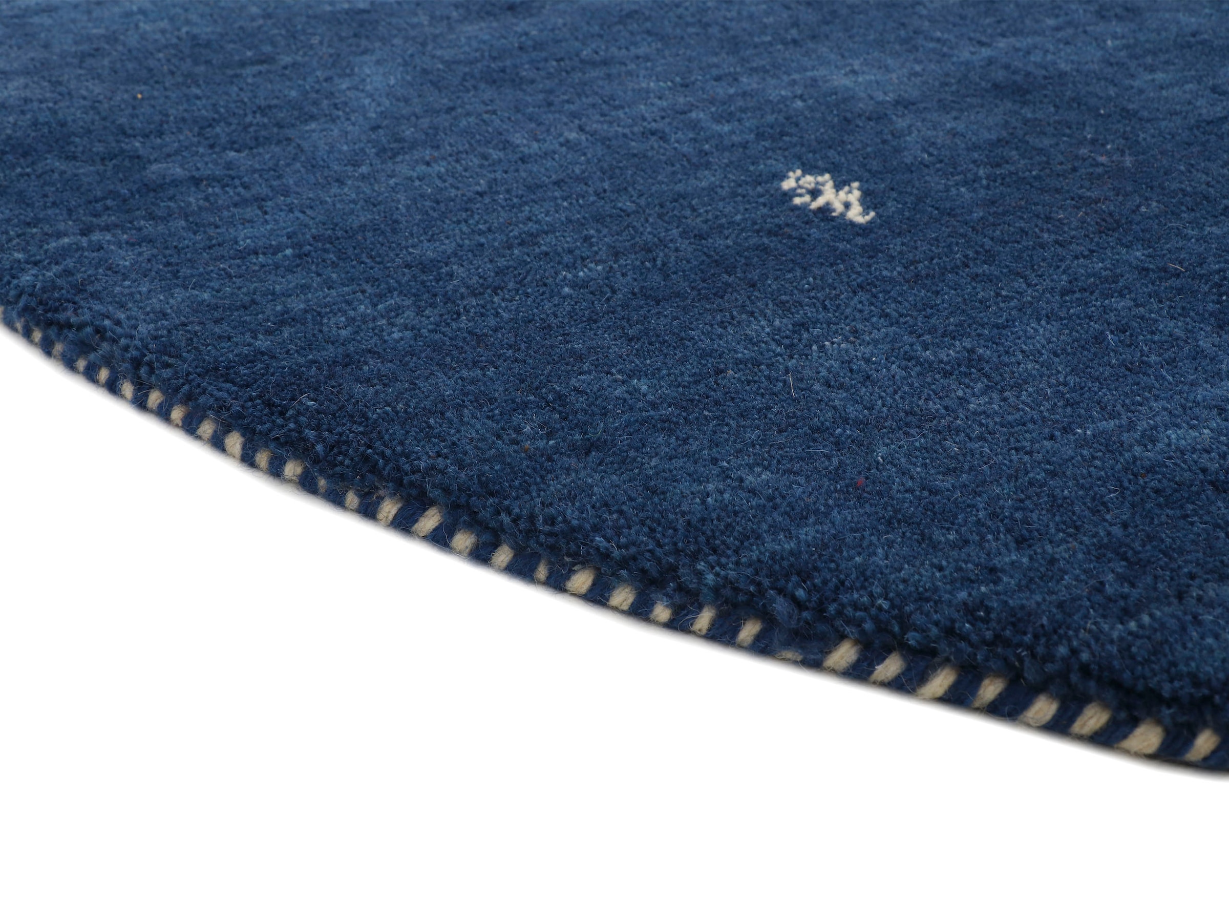 carpetfine Wollteppich »Gabbeh Uni«, rund, 15 mm Höhe, reine Wolle handgewebt, Gabbeh Tiermotiv warmes Raumklima viele Größen