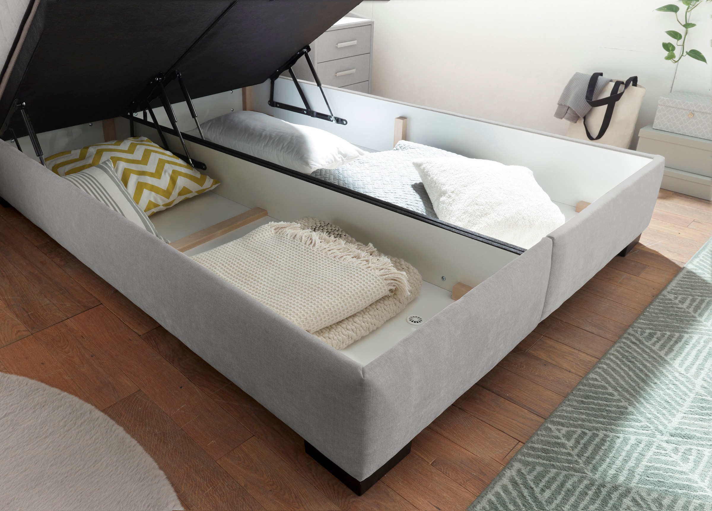 ED EXCITING DESIGN Boxbett »Nagol«, mit Bettkasten, mit Wendematratze, erhältlich in verschiedenen Breiten