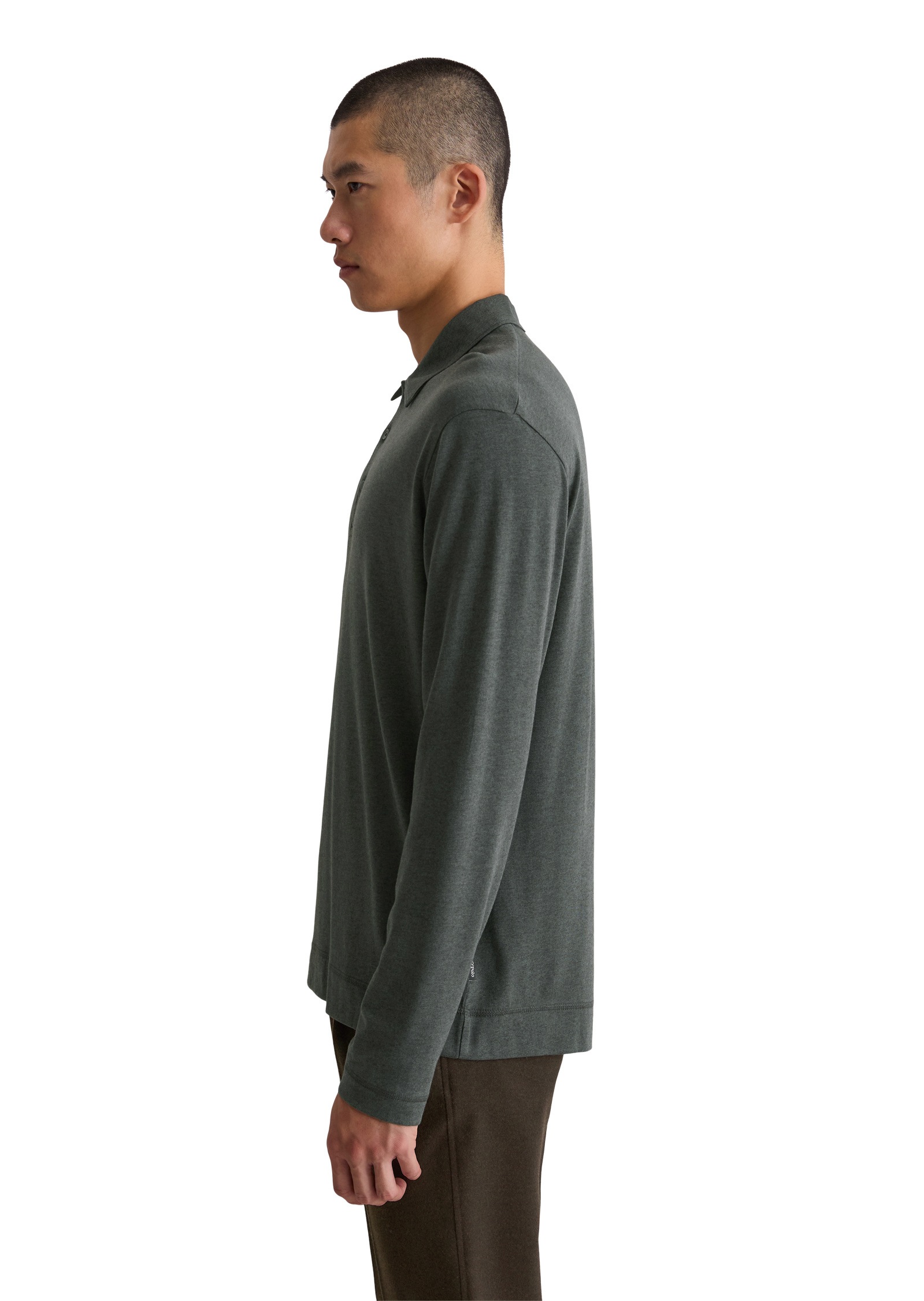 Marc OPolo Langarm-Poloshirt "aus weichem Wool Blend Jersey" günstig online kaufen