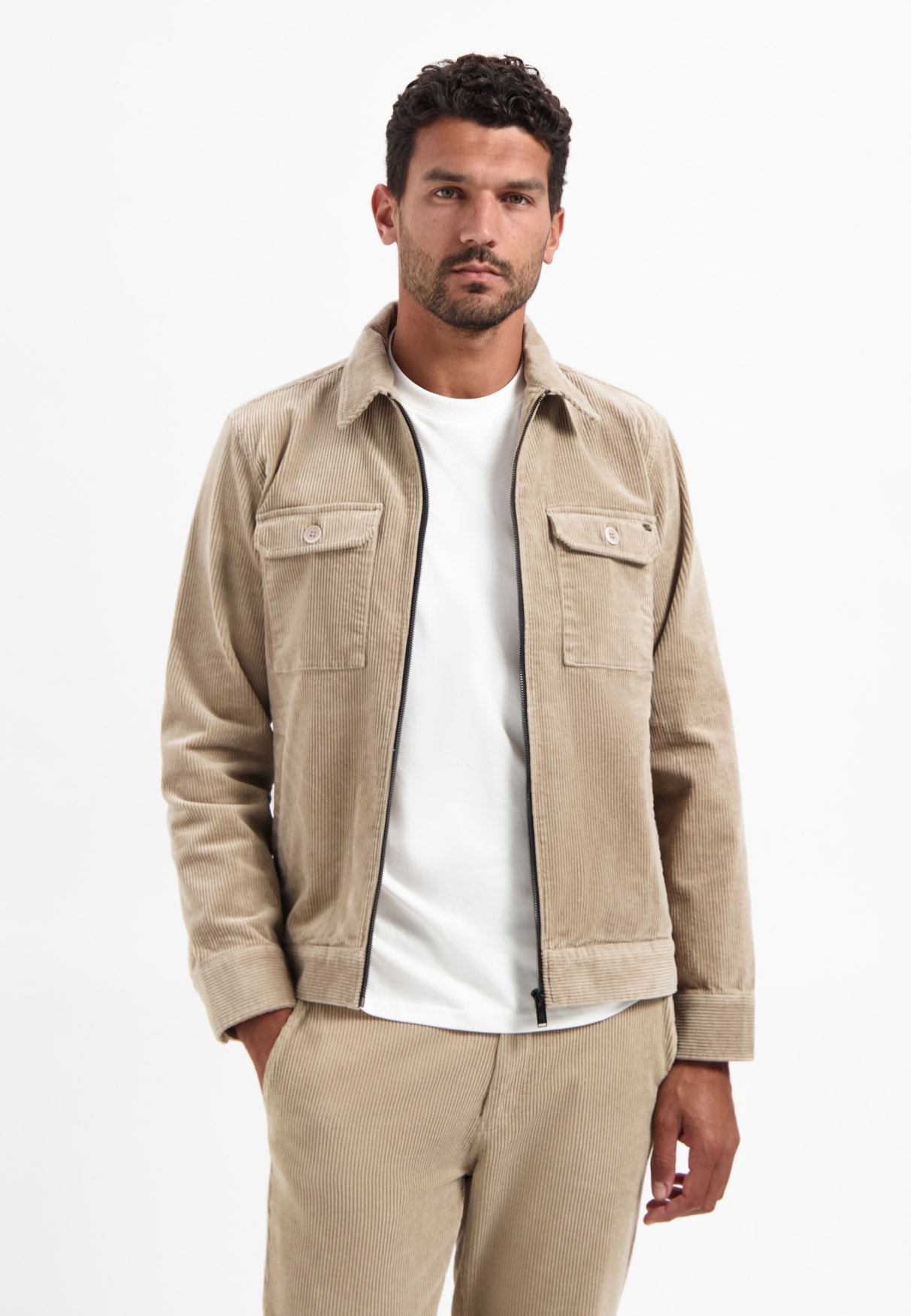 NO EXCESS Langarmhemd "No Excess Overshirt aus geripptem Cord" günstig online kaufen