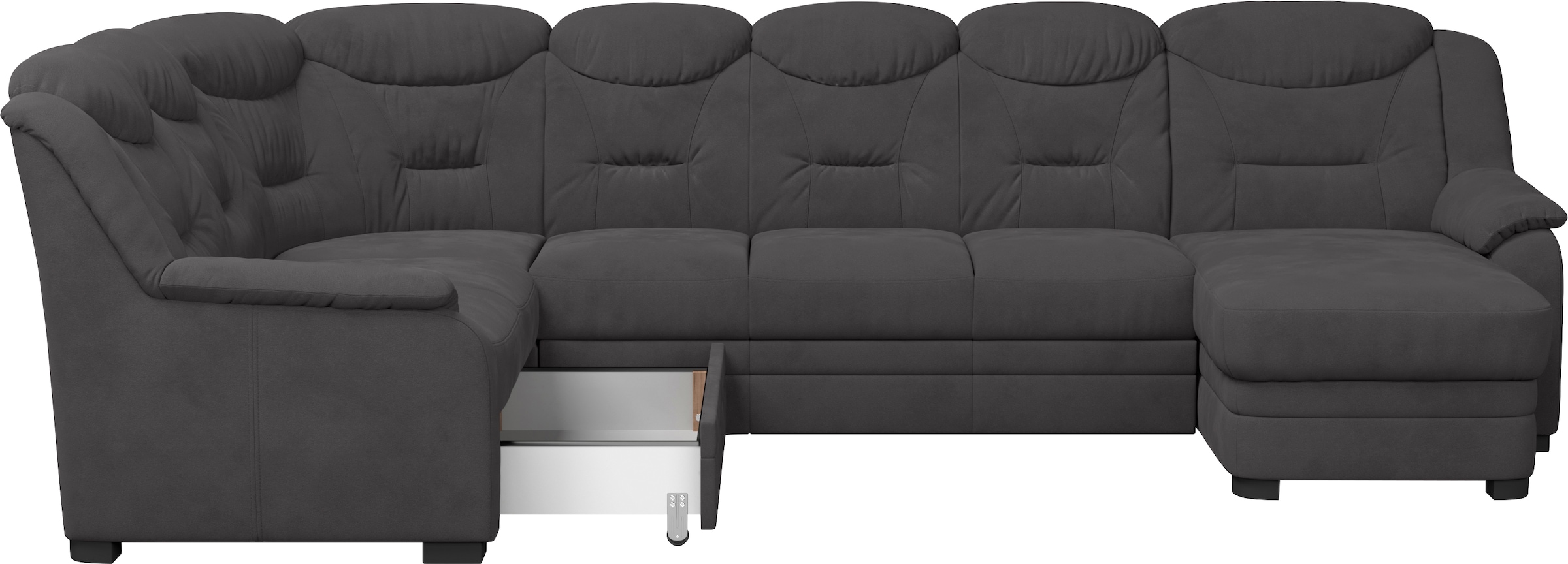 COTTA Wohnlandschaft »Marcus U-Form«, Bequeme Wohnlandschaft in klassischem Design mit hoher Rückenlehne