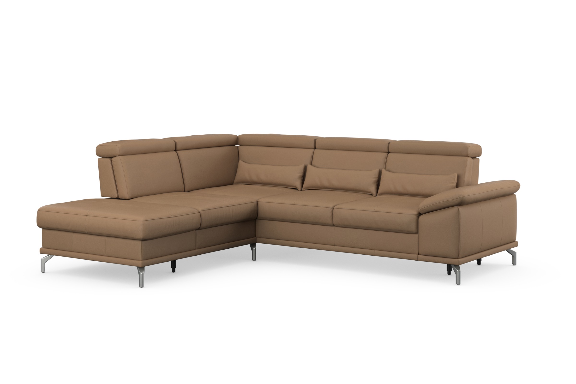 Thumbnail - sit&more Ecksofa "Cabrio L-Form, B: 274 cm, mit Sitztiefen-, Arm- & Kopfteilverstellung" 3 Nierenkissen, Federkern, opti...