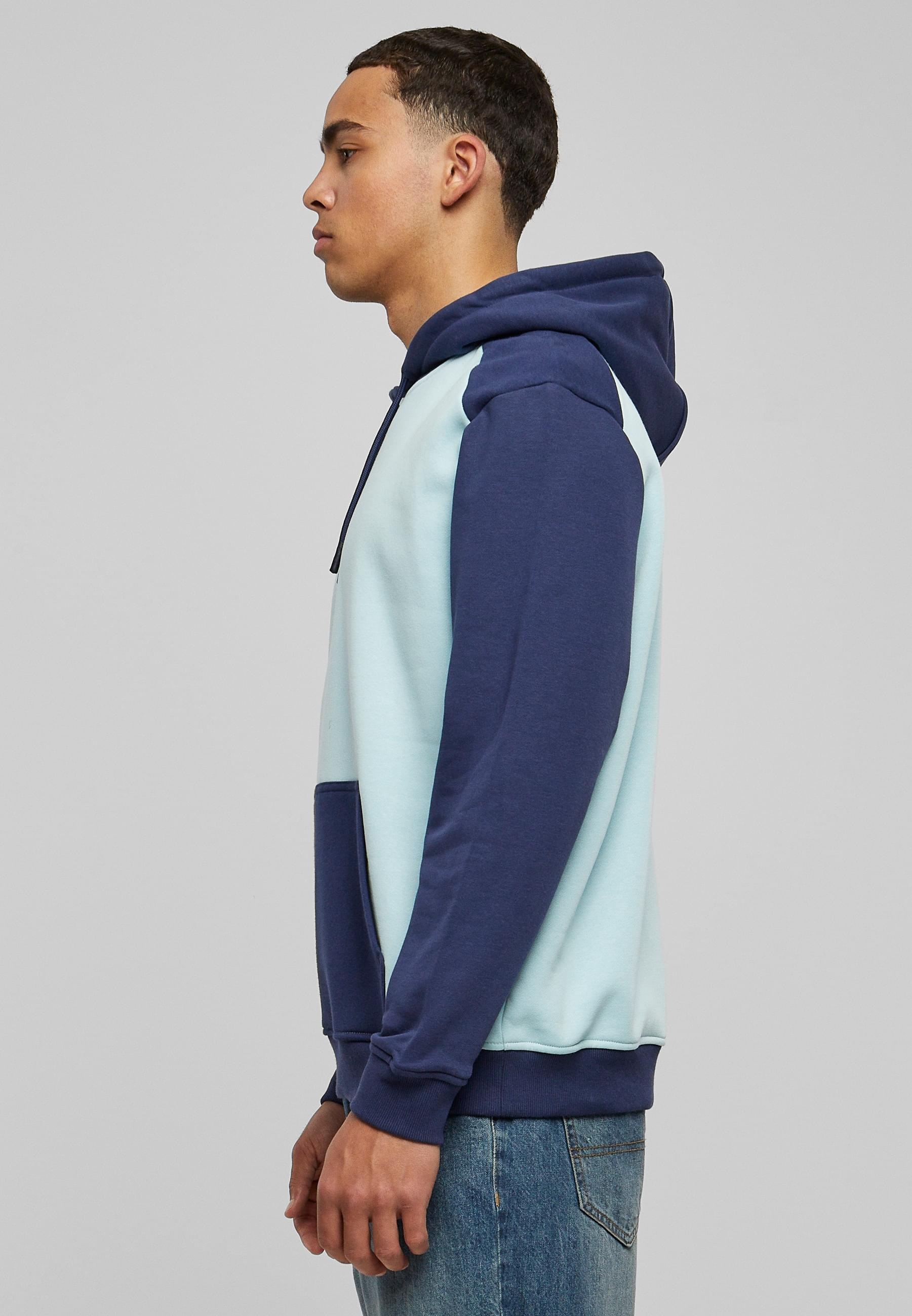 URBAN CLASSICS Sweater »Urban Classics Herren 2-Tone Fake Raglan Hoody«, (1 tlg.)