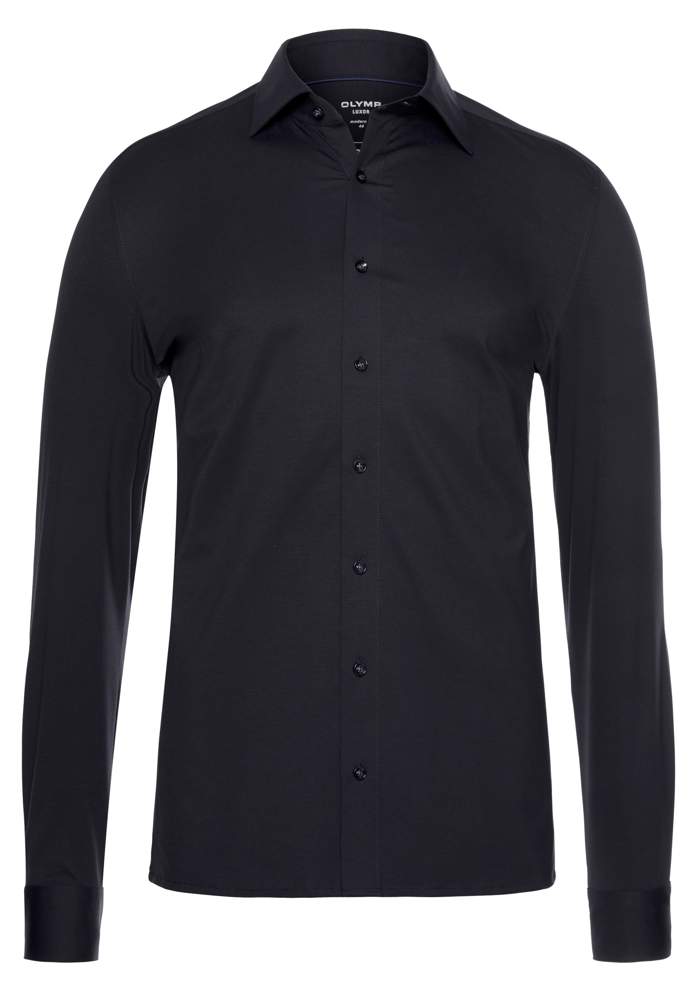 OLYMP Langarmhemd »Luxor 24/Seven modern fit Jerseyshirt«, mit geruchshemmenden Materialeigenschaften