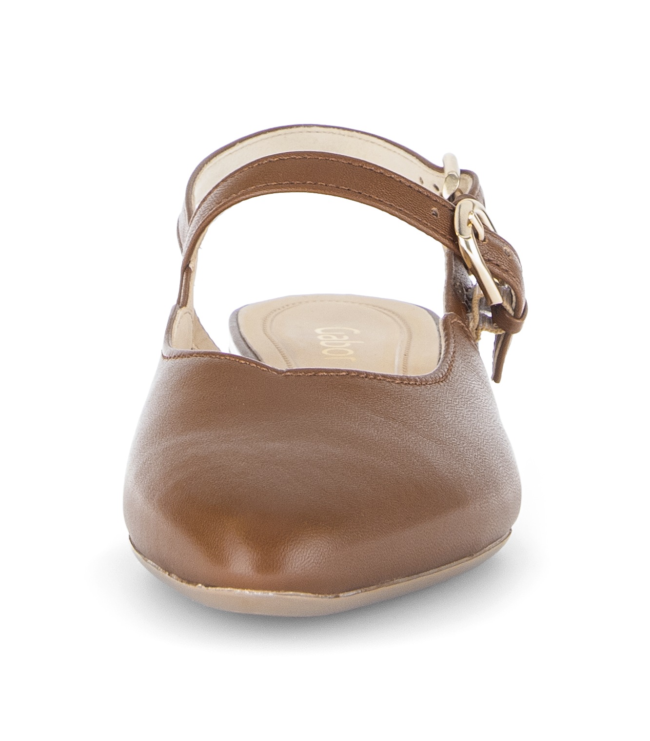 Slingpumps GABOR, Damen, Gr. 41, cognac, Nappaleder, unifarben, Schuhe Slingpumps, Blockabsatz, Businessschuh mit zwei verstellbaren Schnallen 3