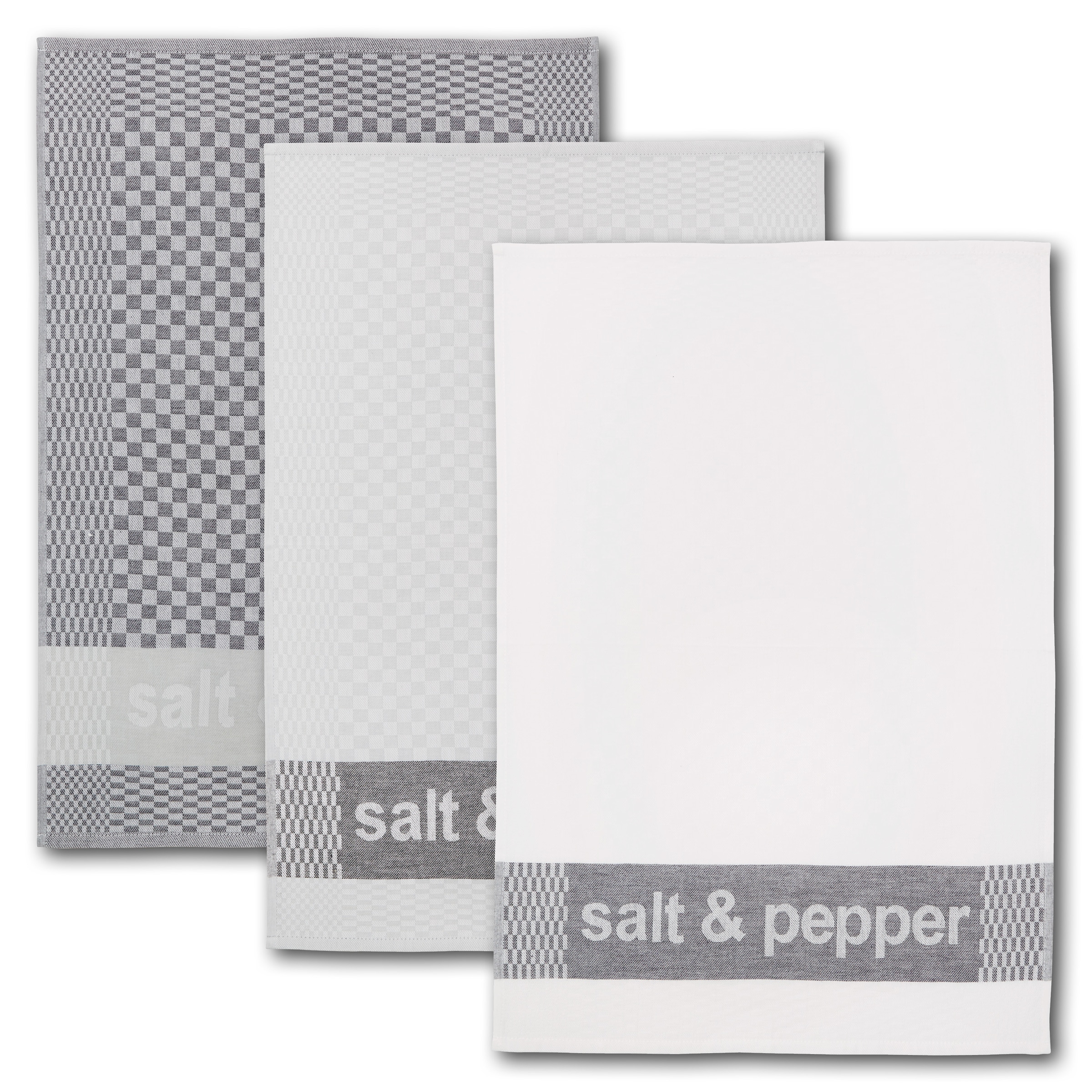 Dyckhoff Geschirrtuch "Salt & Pepper, Maße je Tuch ca. 50x70 cm", (Set, 3 tlg.), mit drei verschiedenen Motiven