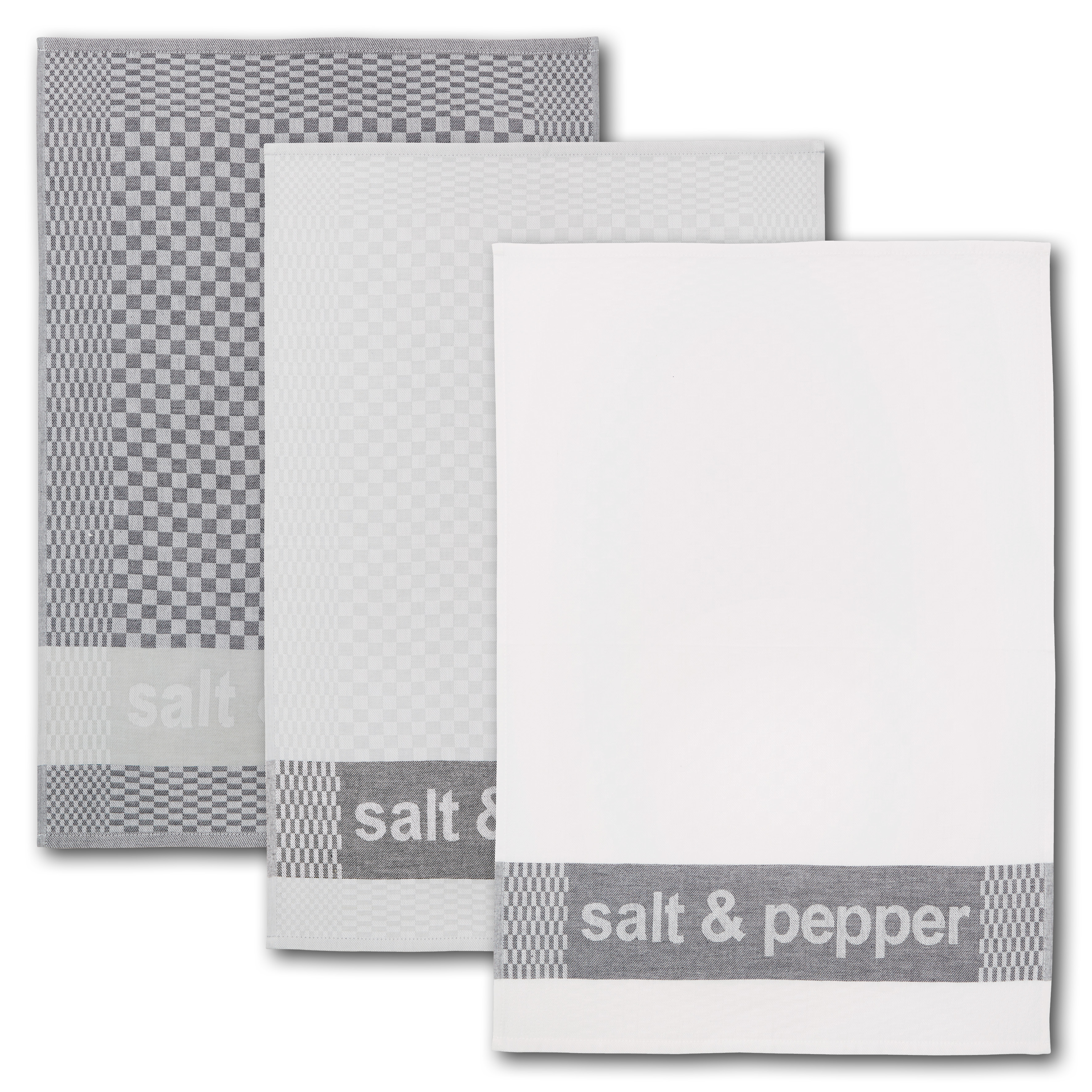 Dyckhoff "Salt & Pepper, Maße je Tuch ca. 50x70 cm" mit drei verschiedenen Motiven