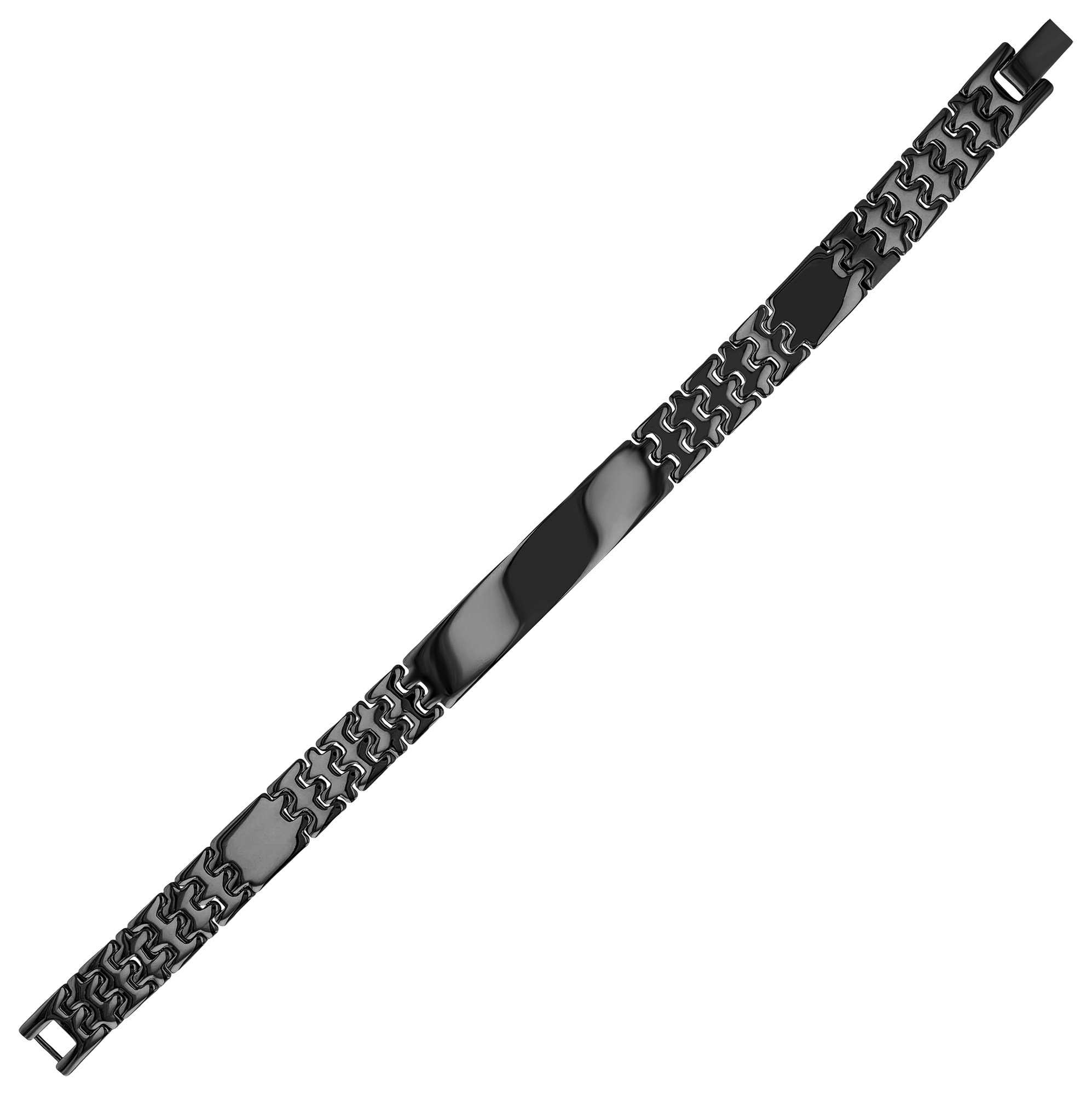 ADELIA ́S Damen Gliederarmband "Armband – Gliederarmband aus Edelstahl 20 cm", 20cm, Edelstahl, schwarz, Edelstahl, Armbänder, Schöne Geschenkidee zum