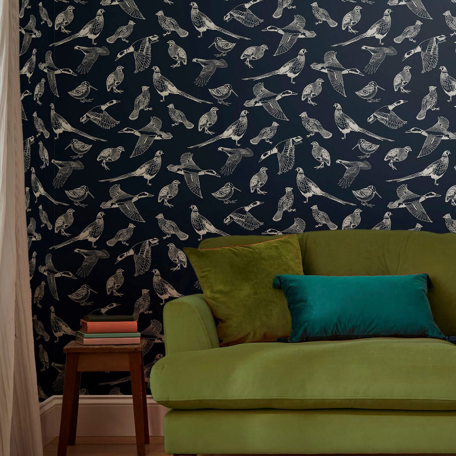 Joules Vliestapete »Hunting Birds French Navy«, animal print, animal print