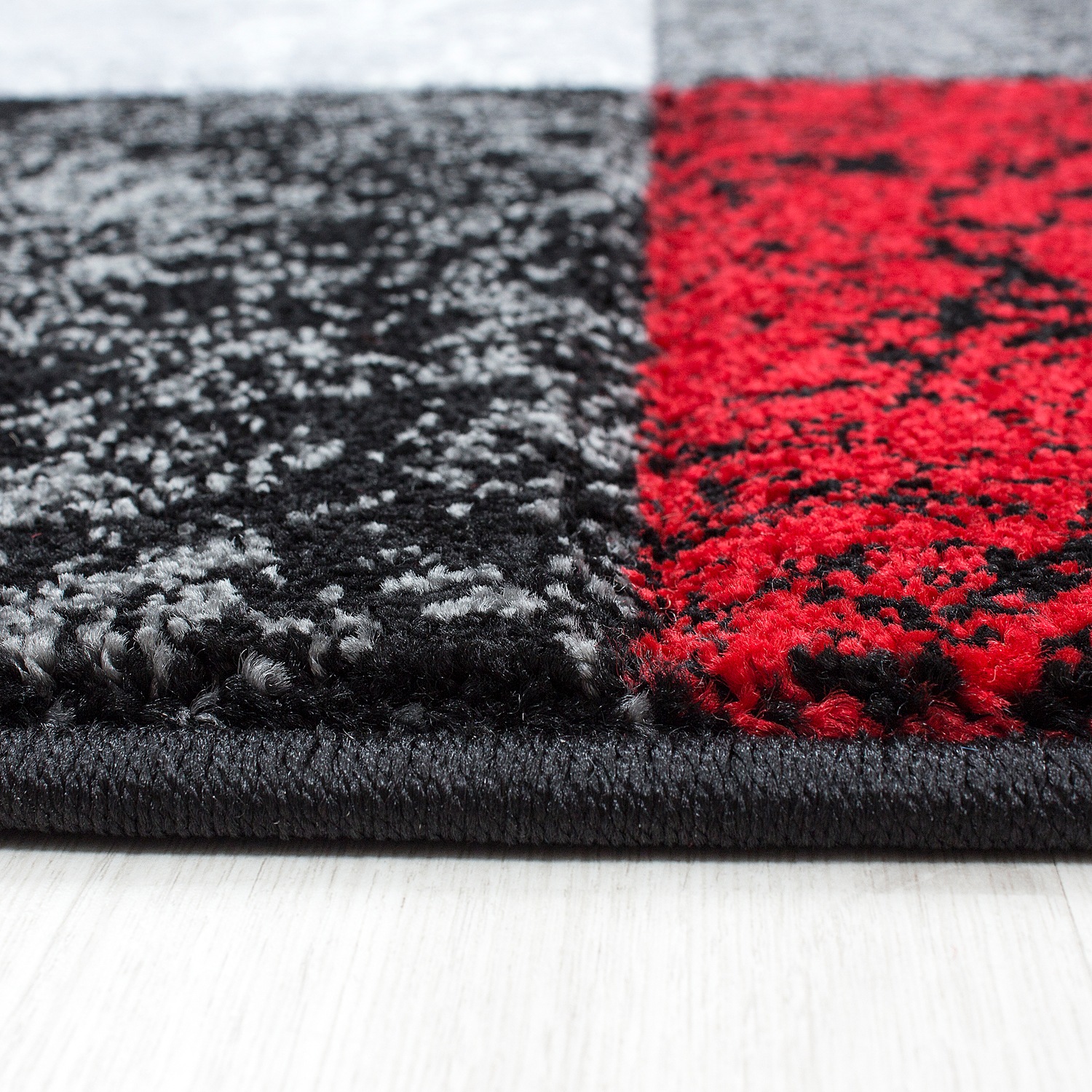 Teppich AYYILDIZ TEPPICHE "Hawaii 1330", rot, B:280cm H:13mm L:370cm, Kunstfaser, Teppiche, Teppich, Läufer, handgearbeiteter Konturenschnitt, Wohnzimmer 3