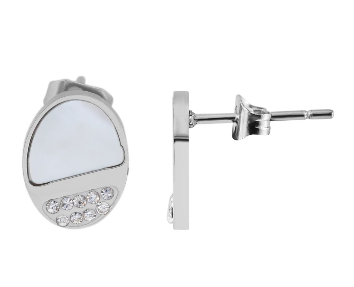 Adelia´s Paar Ohrhänger »Damen Ohrringe – Ohrstecker aus Edelstahl mit Perlmutt« Ideal als Geschenk für besondere Anlässe