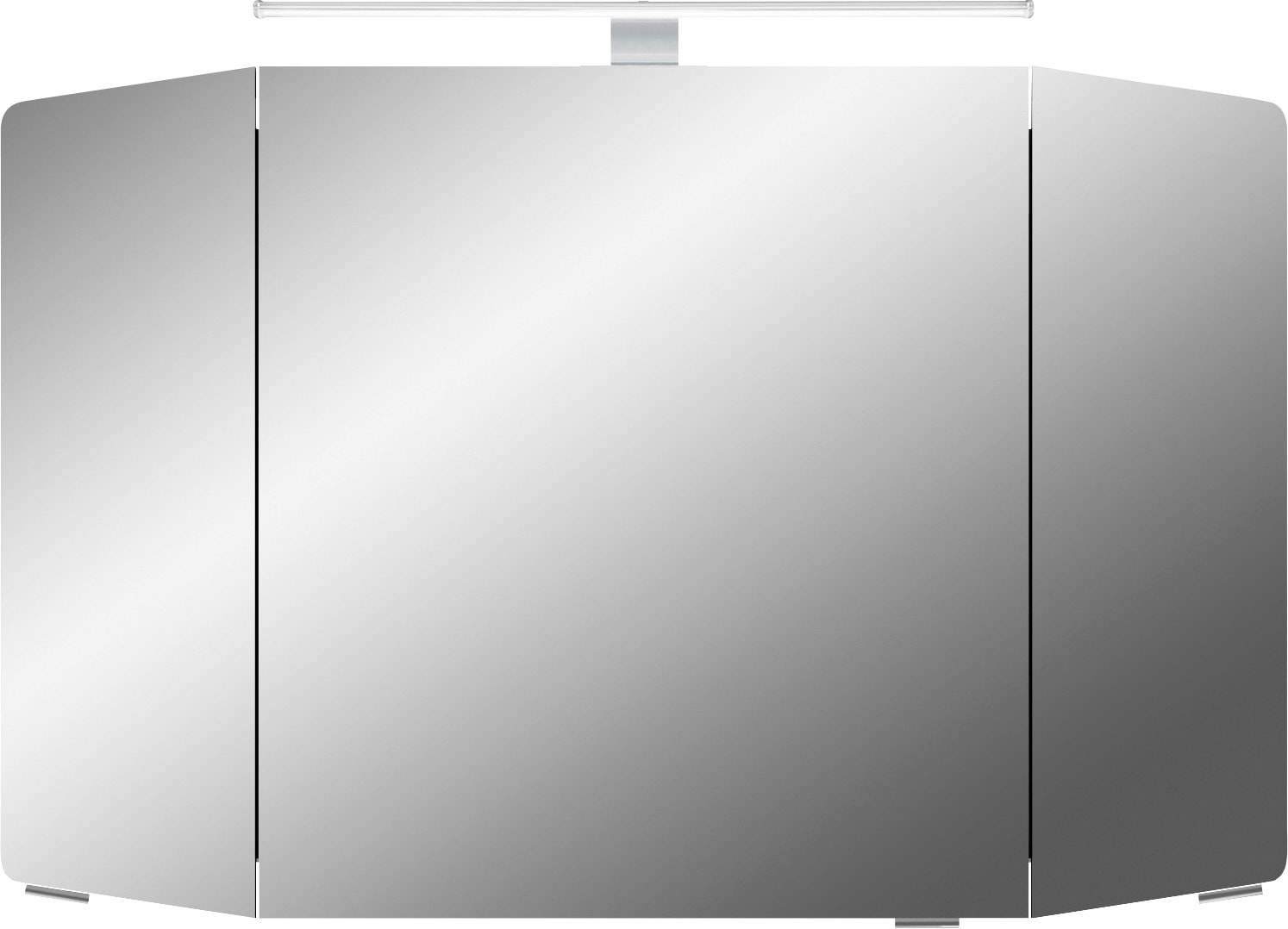 Saphir Badmöbel-Set »Cassca Sprint 3-teilig Mineralmarmor-Waschtisch mit LED-Spiegelschrank«, (4 St.), Midischrank, inkl. Türdämpfer, 4 Türen, 4 Schubladen