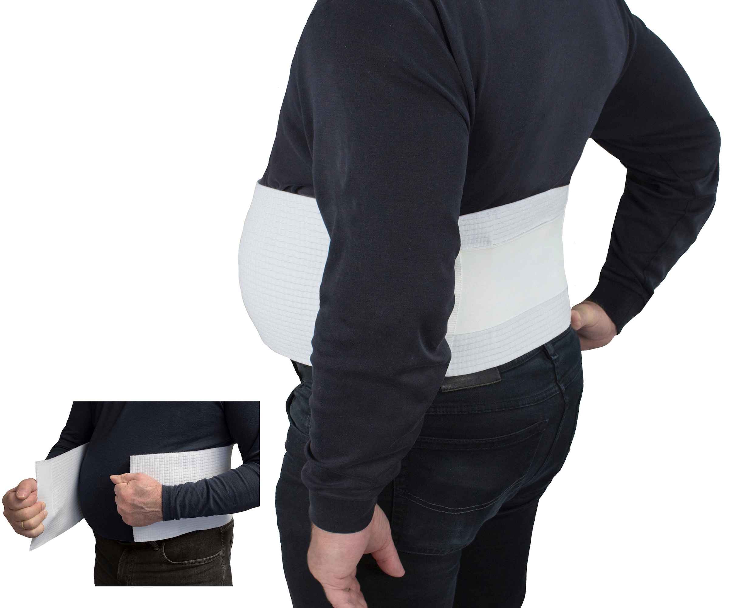 Hydas Stützbandage »XXL Bauch- und Rückenstützgürtel mit Outlast®«, Unterstützt u.a. bei Muskelschwäche, Bandscheibenbeschwerden uvm.