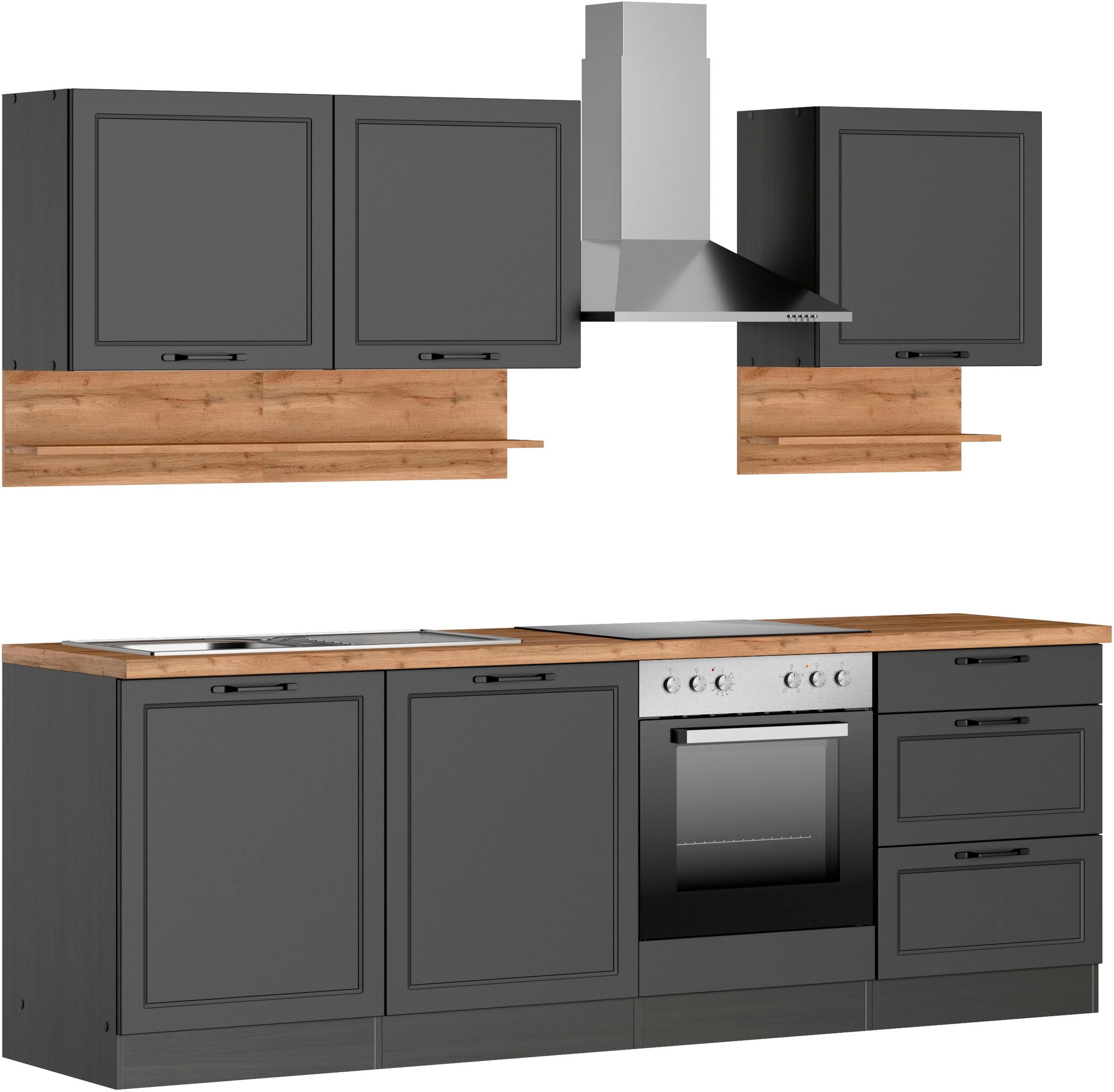 Kochstation Küche »KS-Lana«, 240 cm breit, wahlweise mit oder ohne E-Geräte