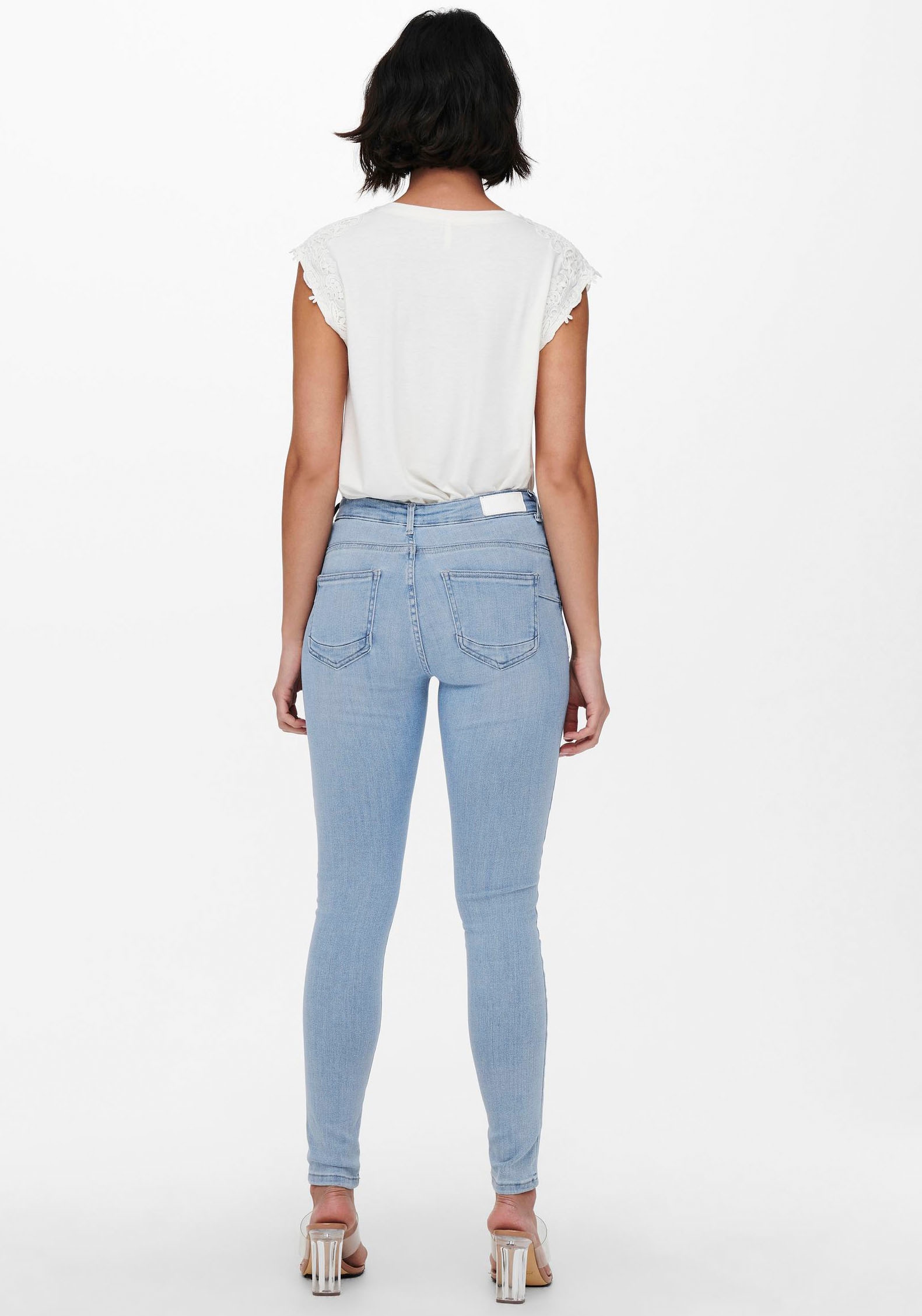 ONLY Skinny-fit-Jeans »ONLPOWER MID PUSH UP SK DNM AZG944 NOOS«