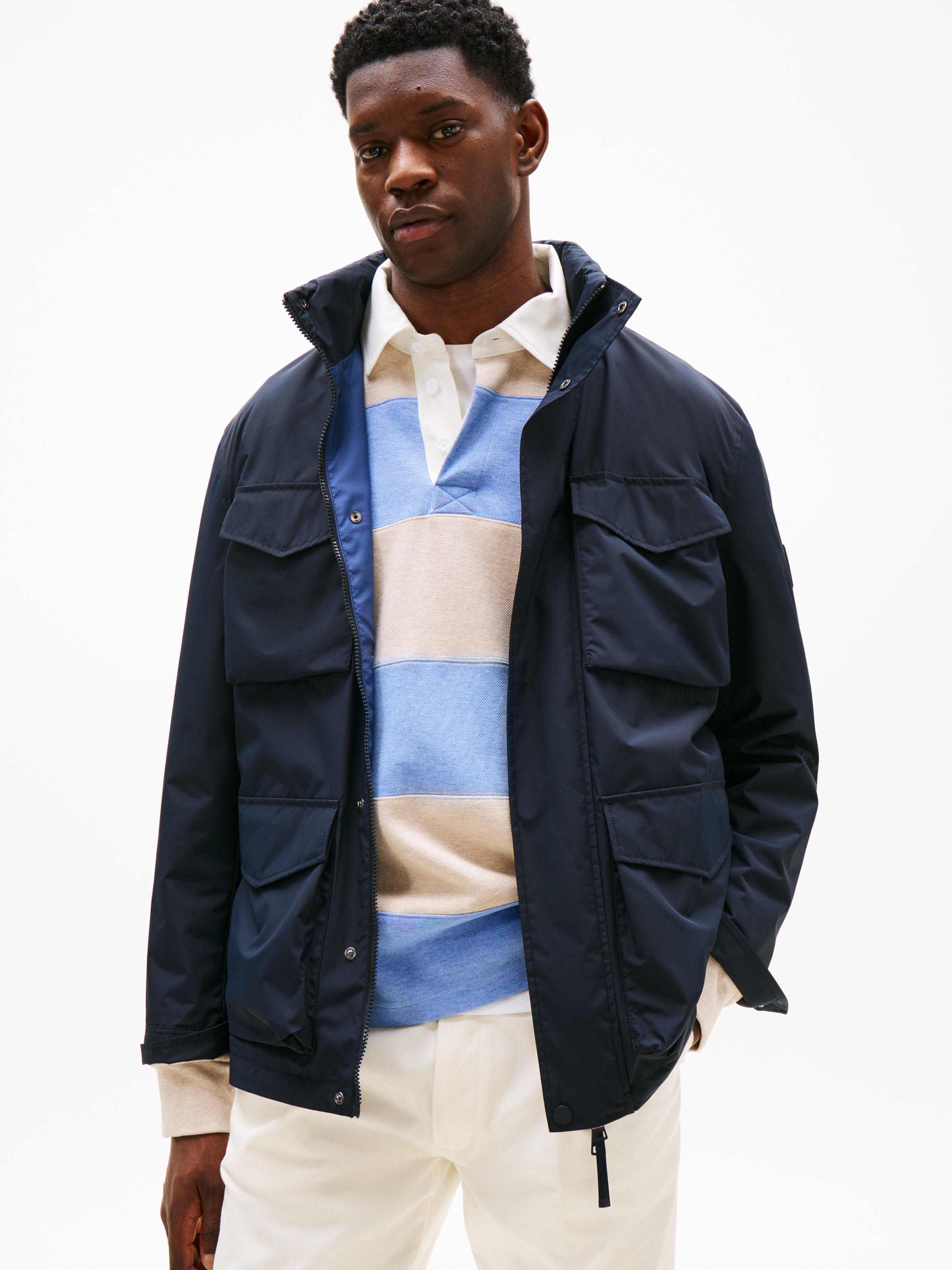 Tommy Hilfiger Fieldjacket "PACKABLE FIELD JACKET", mit Kapuze, Kapuze im K günstig online kaufen