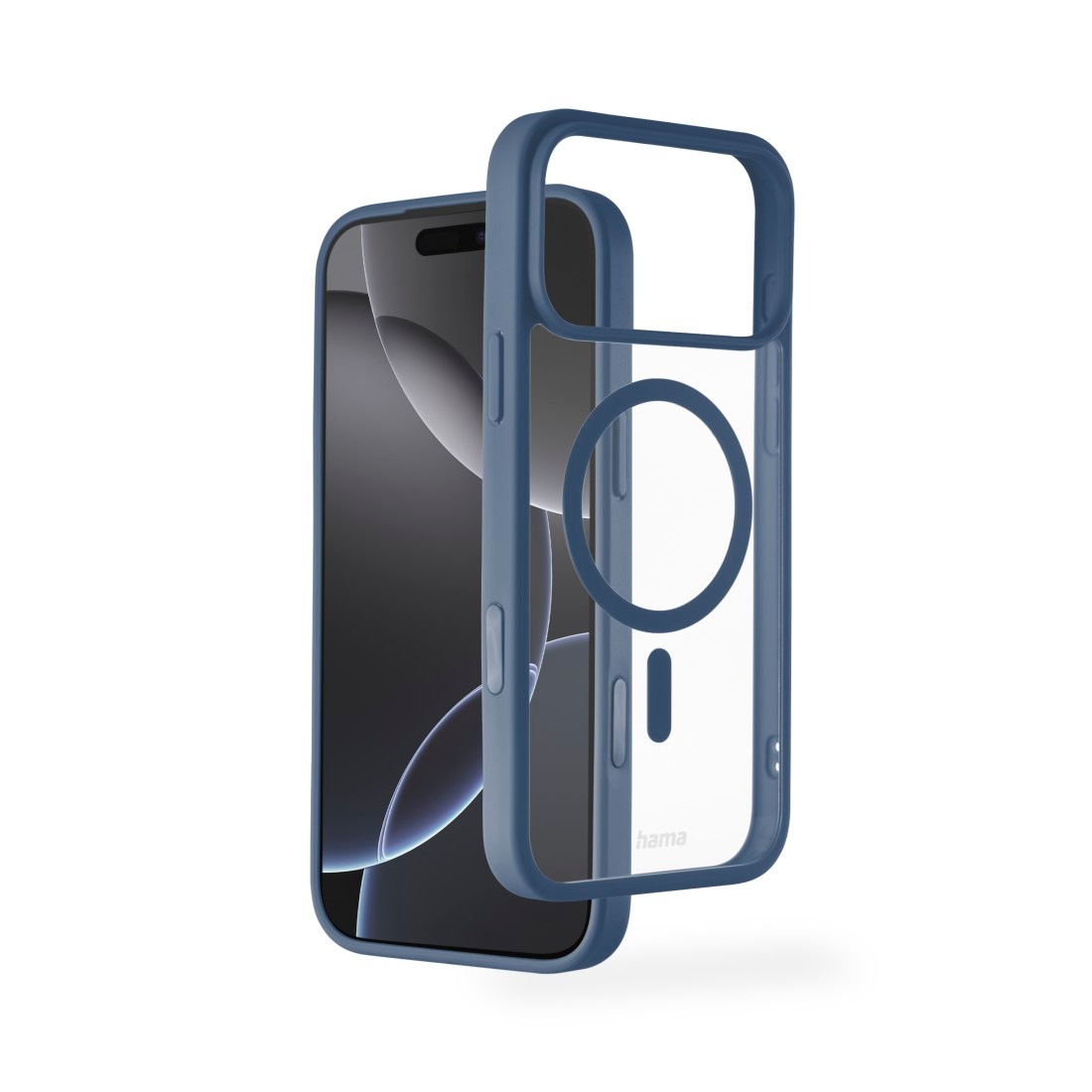 HAMA Smartphone-Hülle "Handyhülle für Apple iPhone 17 Pro Max, magnetisch, Apple MagSafe, Qi2", Apple iPhone 17 Pro Maxblau, Hüllen, Wireless