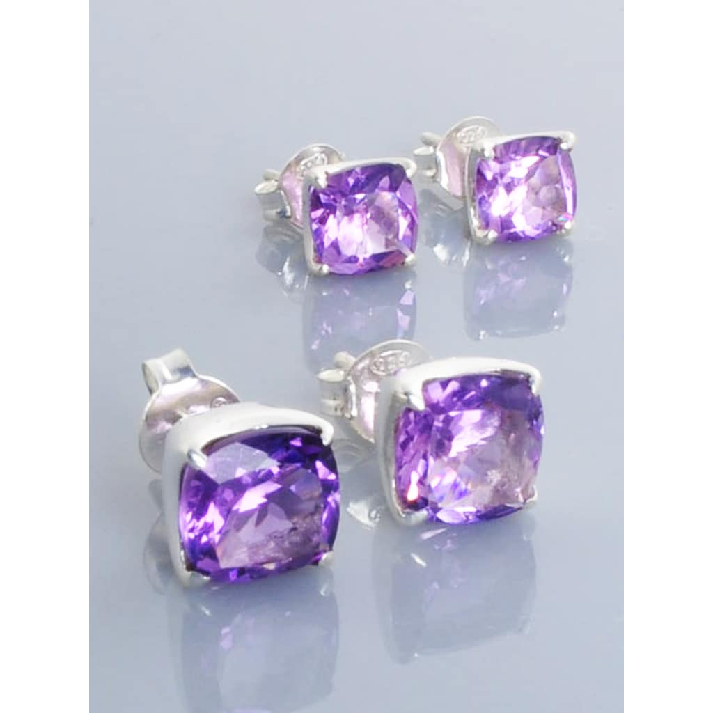 Adelia´s Paar Ohrhänger »Schmuck Amethyst Ohrschmuck 925 Silber«