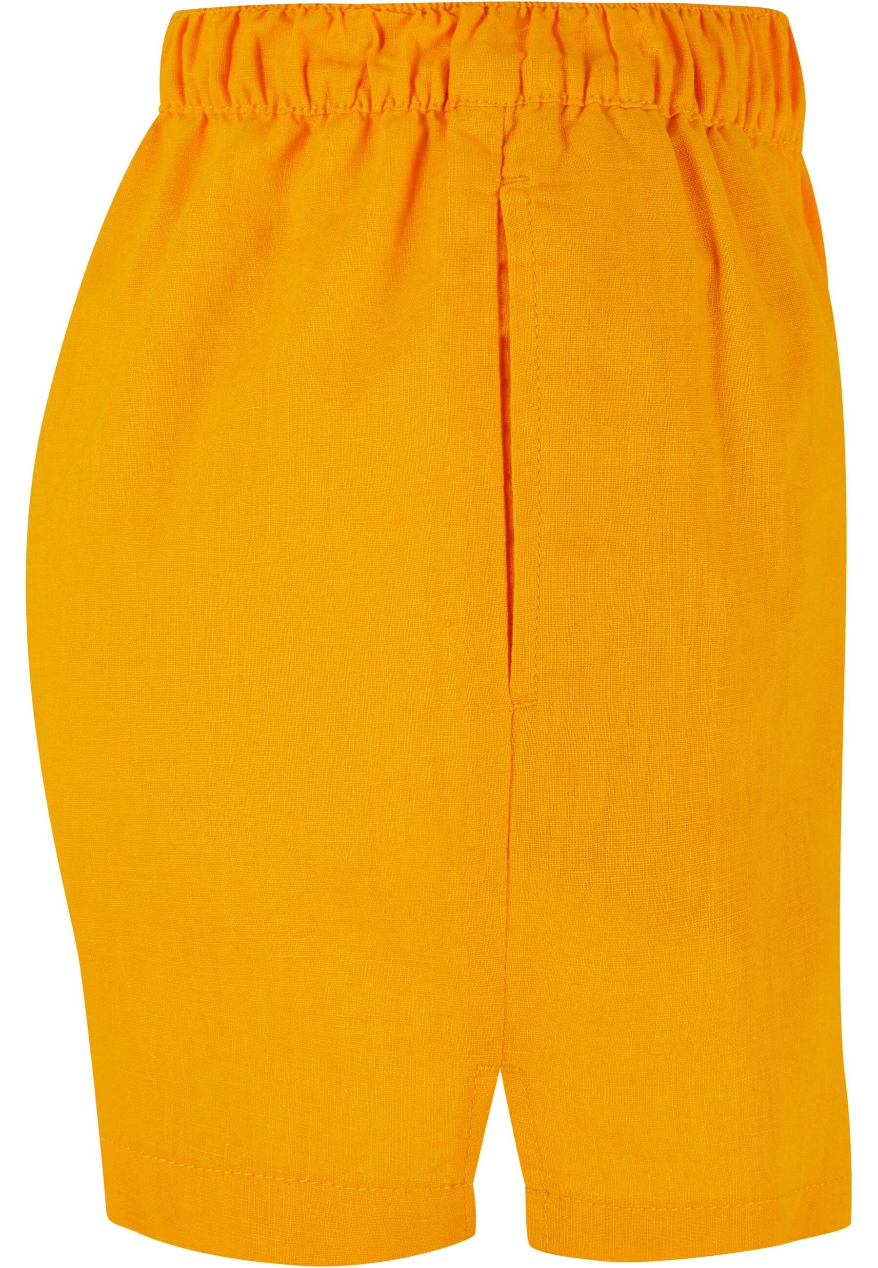 URBAN CLASSICS Shorts »Urban Classics Damen Ladies Linen Mixed Boxer Shorts«, (1 tlg.)