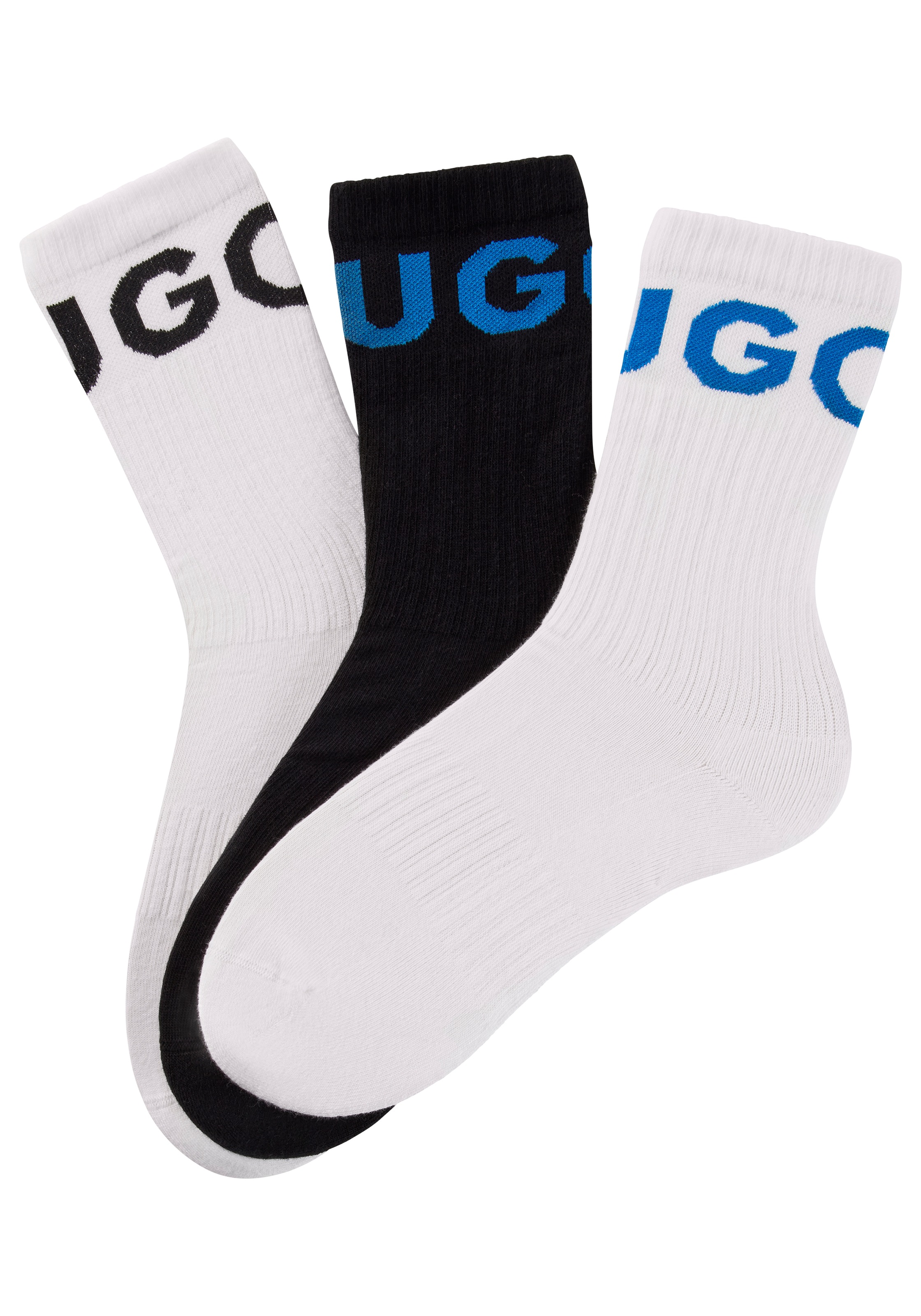 HUGO Underwear Freizeitsocken "3P QS ICONIC CC 1", (Packung, 3 Paar, 3er), günstig online kaufen