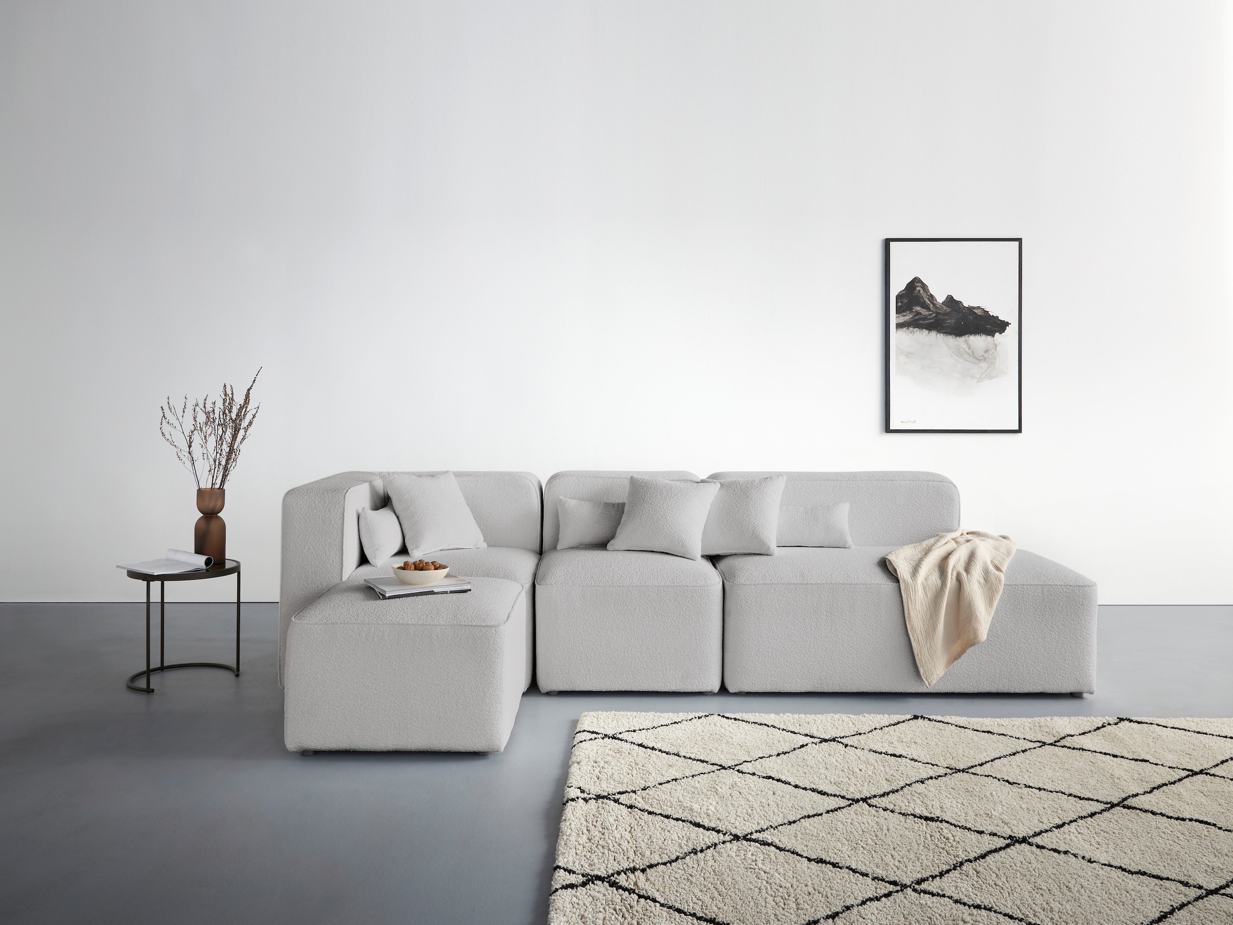 Home affaire Ecksofa "Sundstrup L-Form" Modulserie, individuelle Zusammenst günstig online kaufen