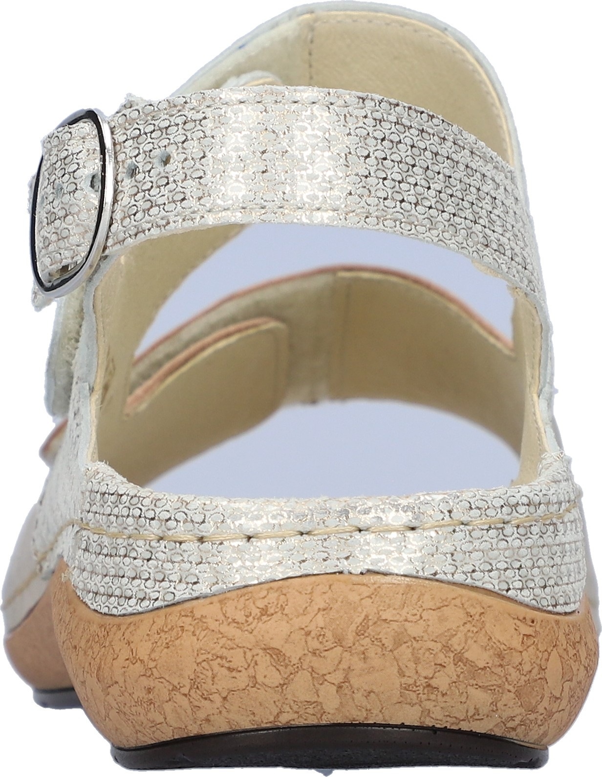 Waldläufer Sandale "K-HELIETT" Sommerschuh, Keilsandalette, Metallic-Look, günstig online kaufen