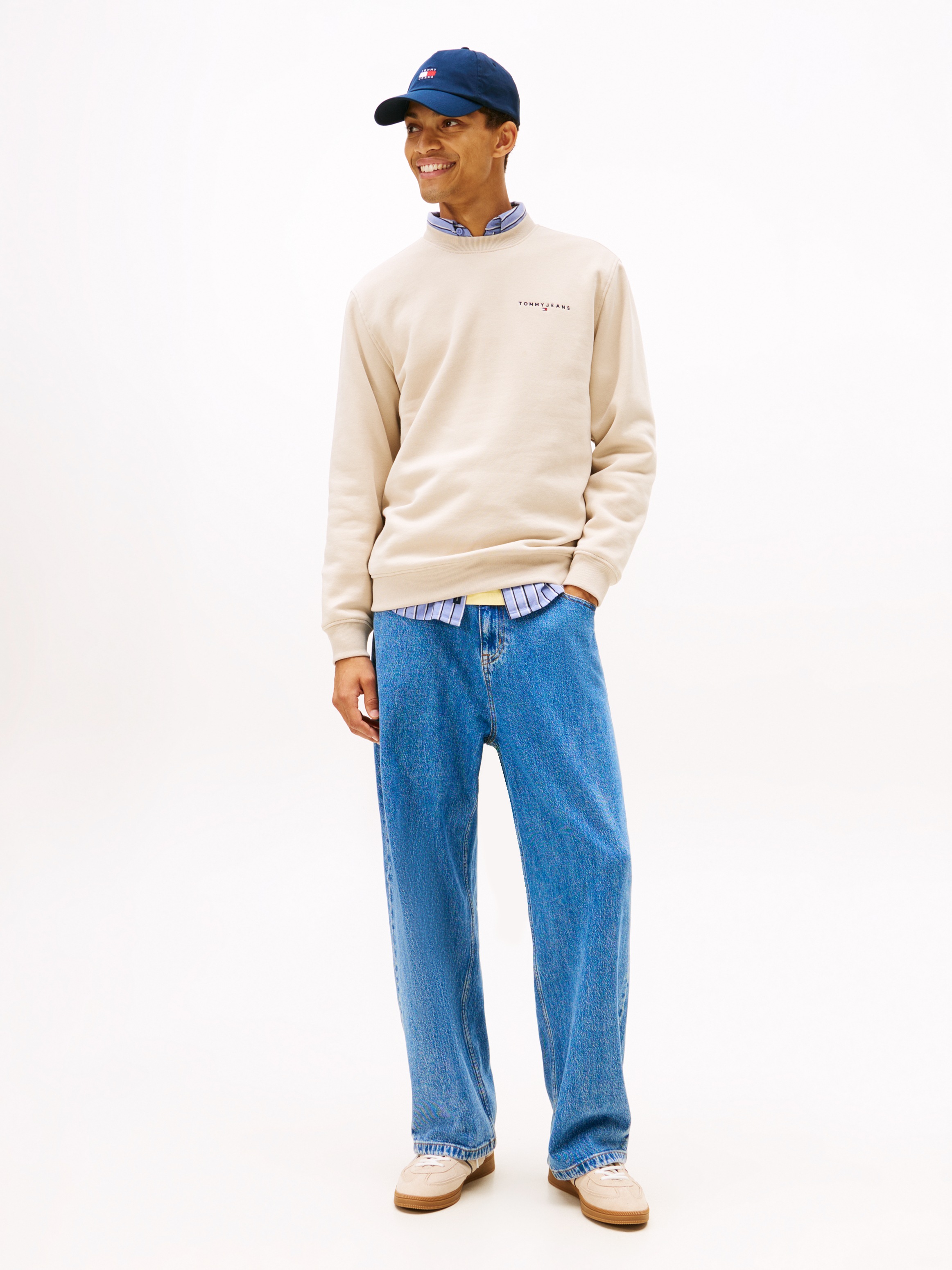 Thumbnail - Tommy Jeans Sweatshirt "TJM REG LINEAR CREW EXT", mit Logostickerei