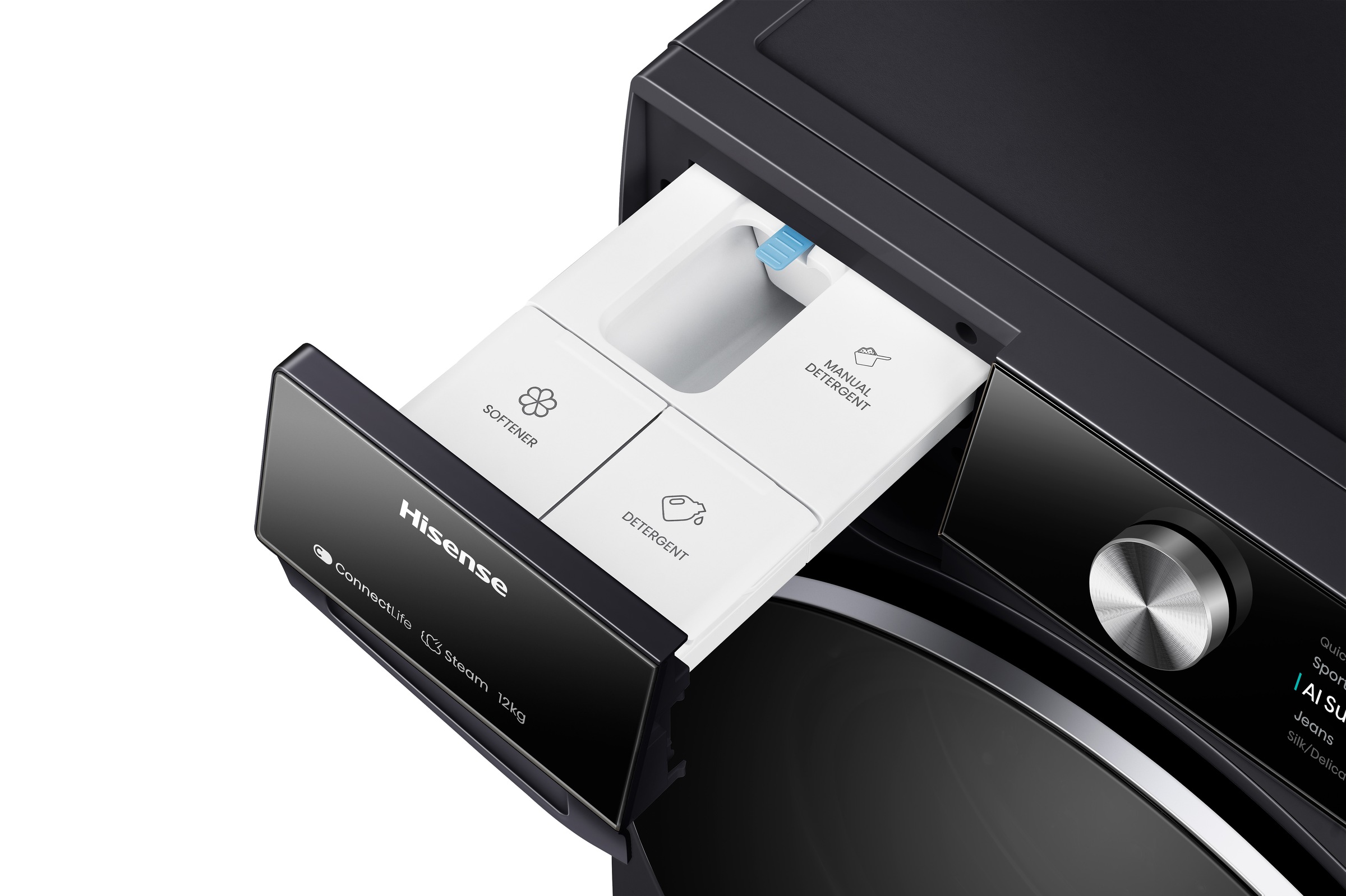 Hisense Waschmaschine »WF7S1247BB«, 12 kg, 1400 U/min, Dynamisches TFT-Touch-Display