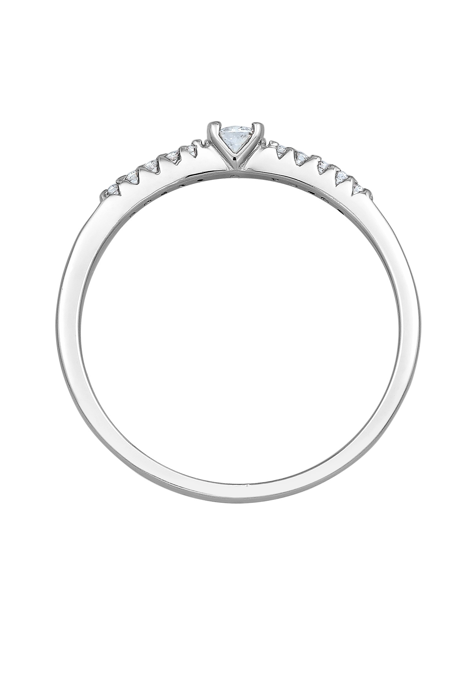 Elli DIAMONDS Verlobungsring »Diamant Verlobung Hochzeit (0.11 ct) 585 Weißgold«