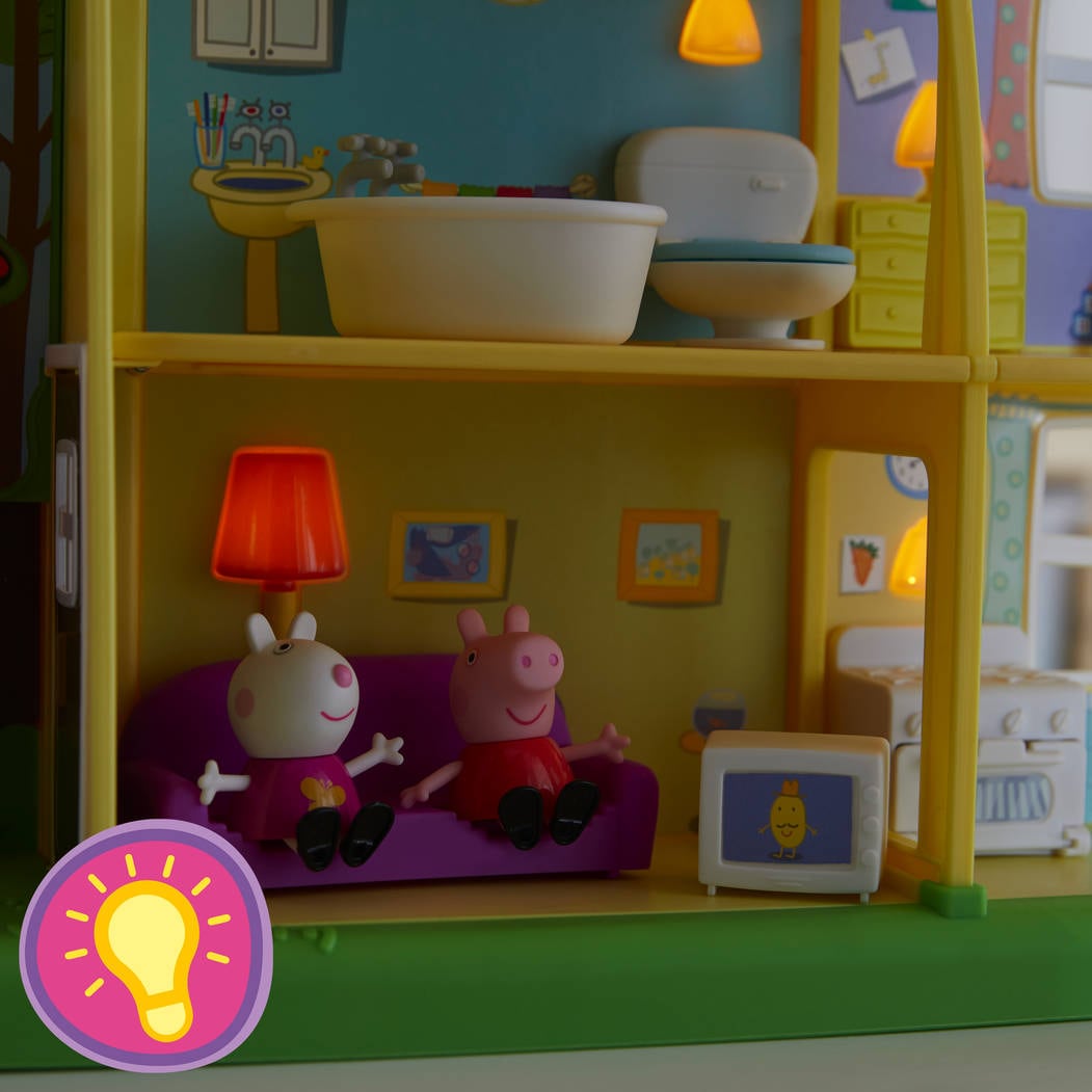 Hasbro Spielwelt »Peppa Pig, Peppas Tag-und-Nacht-Haus«, mit Licht- und Soundeffekten