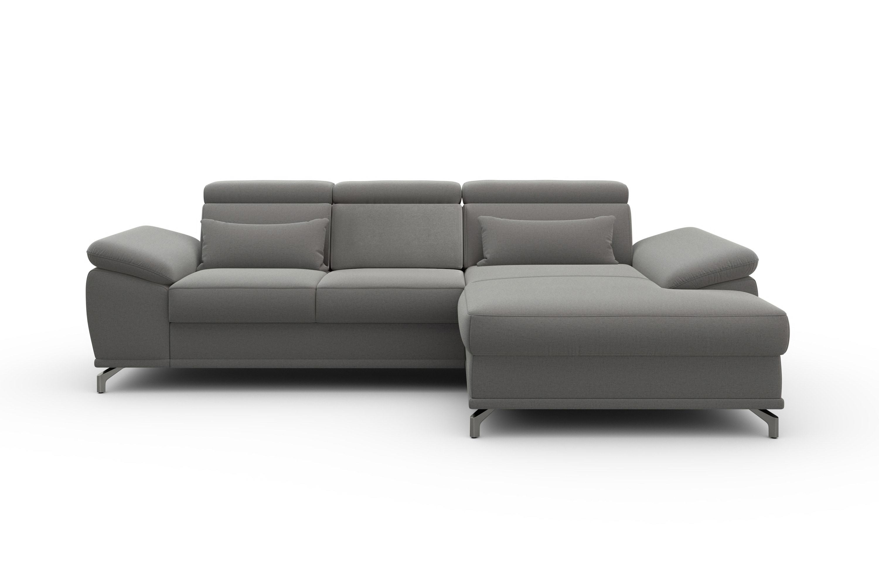 sit&more Ecksofa "Cabrio L-Form, B: 295 cm, mit Sitztiefen-, Arm- & Kopfteilverstellung" 2 Nierenkissen, Federkern, mit Schlaffunktion und Stauraum