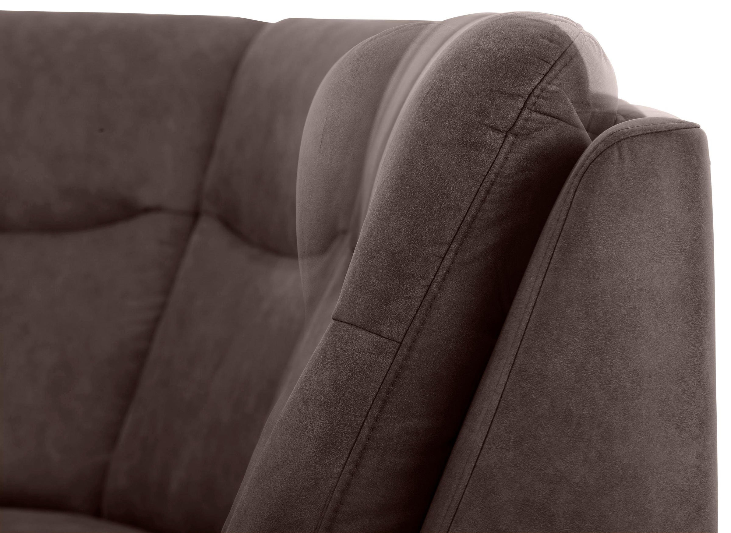 Home affaire Ecksofa »Boccaccio L-Form«, mit Federkern, incl. Kopfteilverstellung, wahlweise Bettfunktion