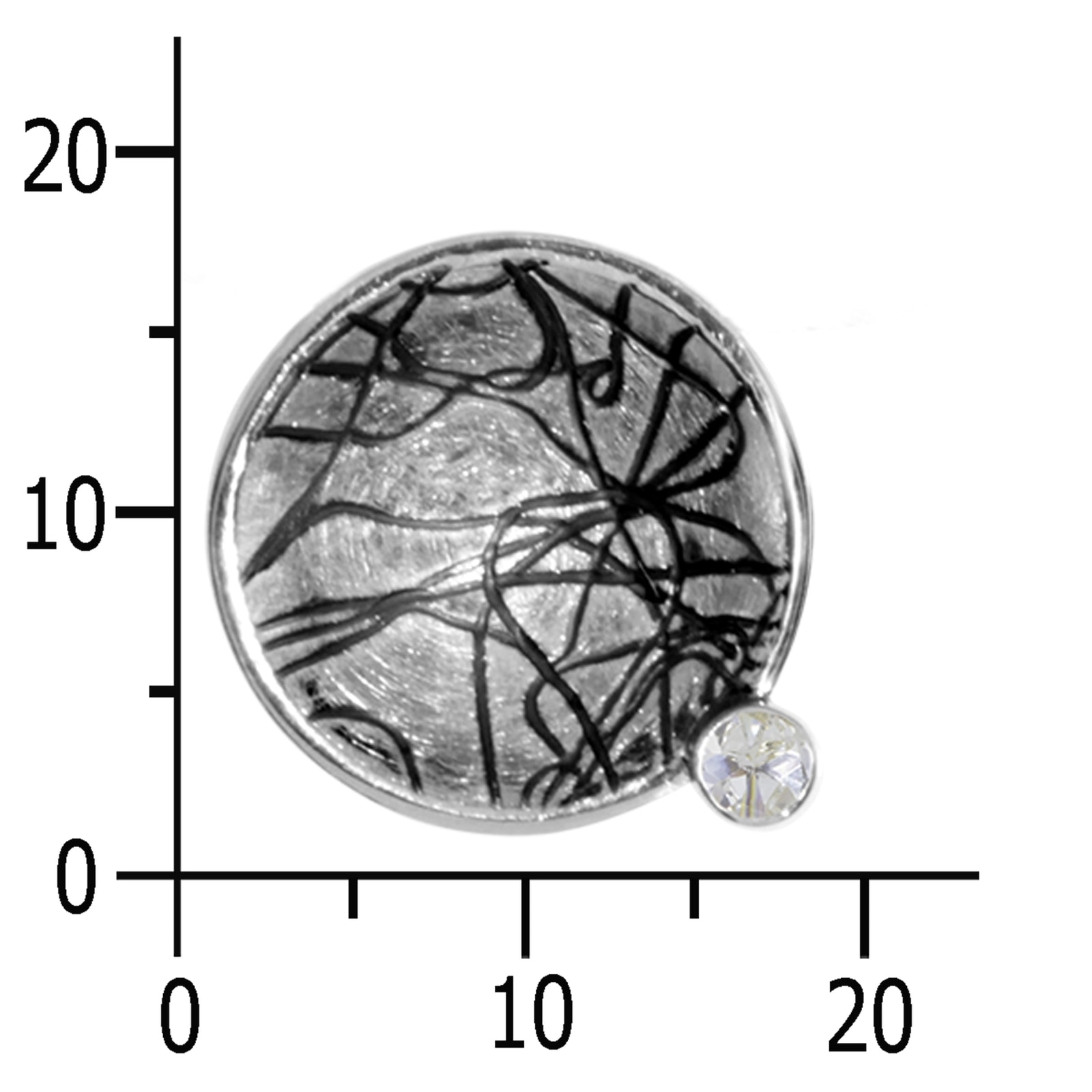 OSTSEE-SCHMUCK Kettenanhänger »- Gleiter Runo 16 mm-Sarah Vicenza - Silber 925/000 - Zirkonia«
