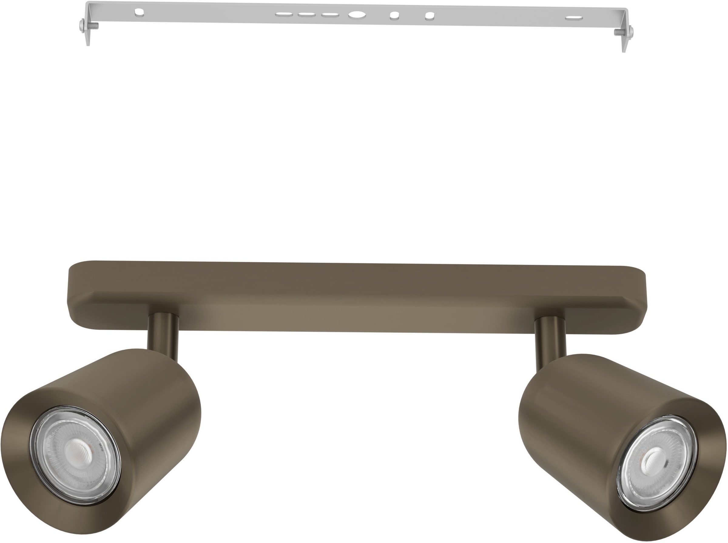 EGLO Deckenspot »CAMALDOLI Spotlampe - Stahl - GU10 - 2X10W - IP20« GU10 1 Stk. Wandleuchte, Wandspot, schwenkbar, Strahler, L30 x B4,5 x H11,5 cm